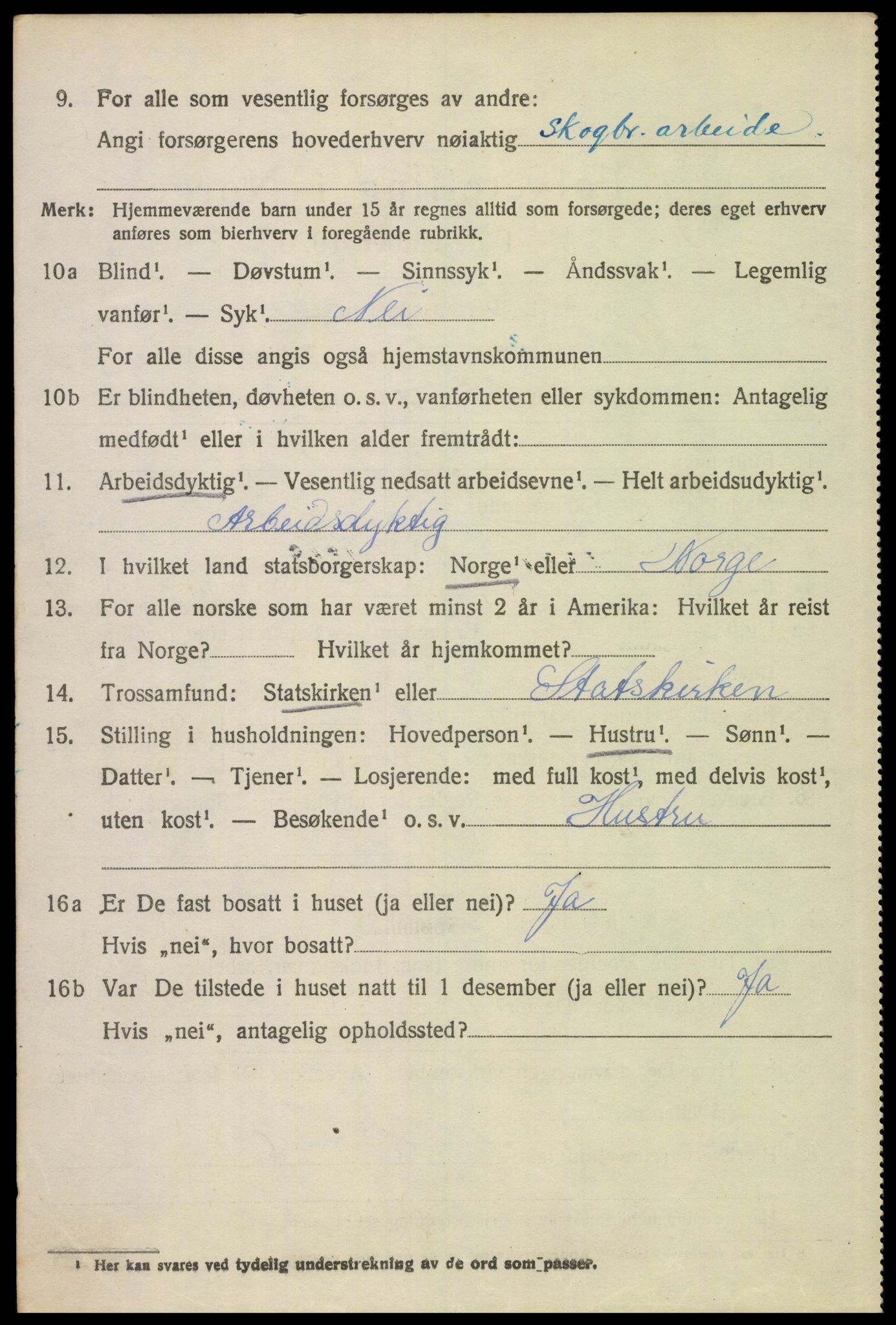 SAH, 1920 census for Elverum, 1920, p. 17255