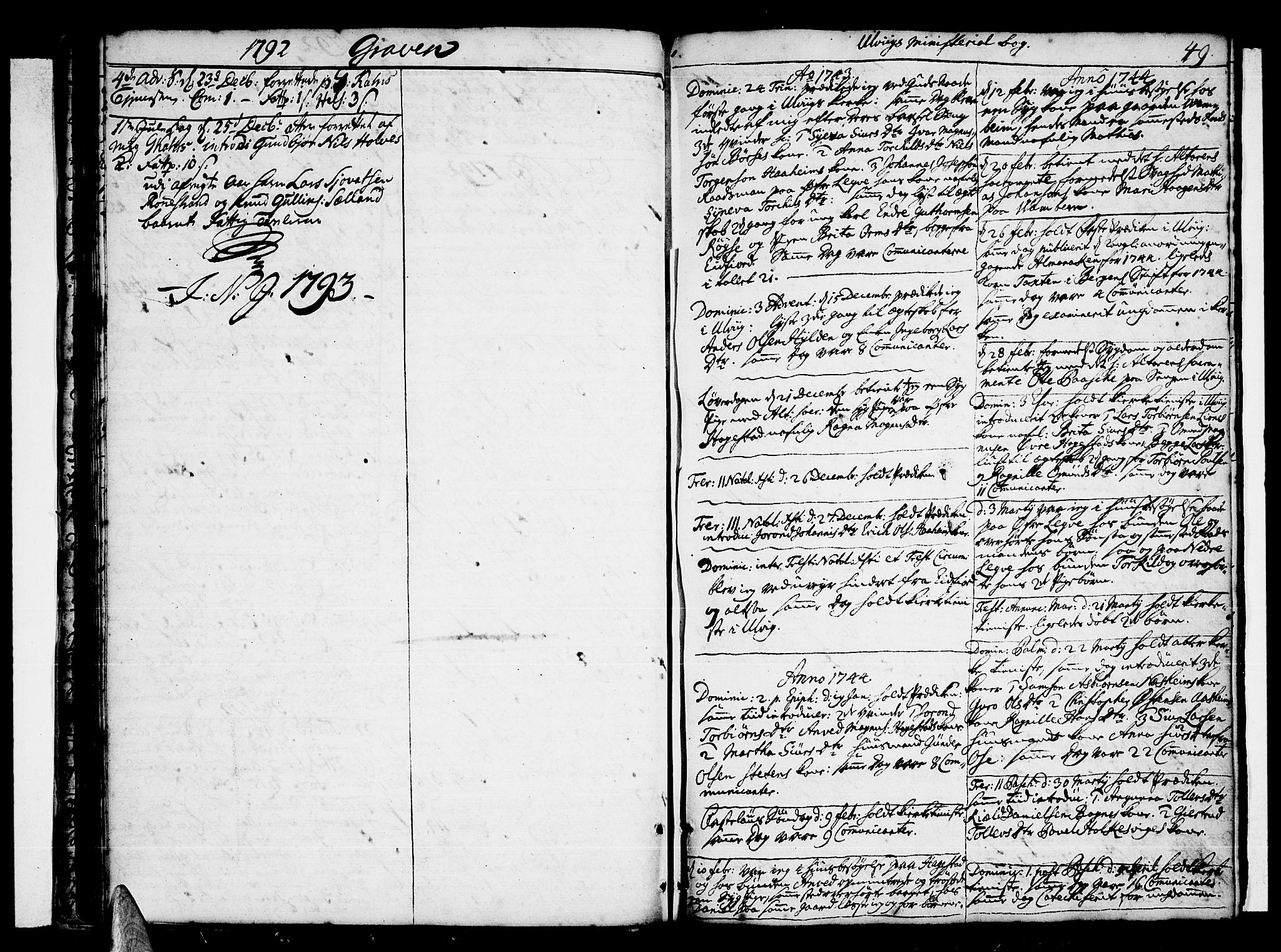 Ulvik sokneprestembete, SAB/A-78801/H/Haa: Parish register (official) no. A 10, 1745-1792, p. 35