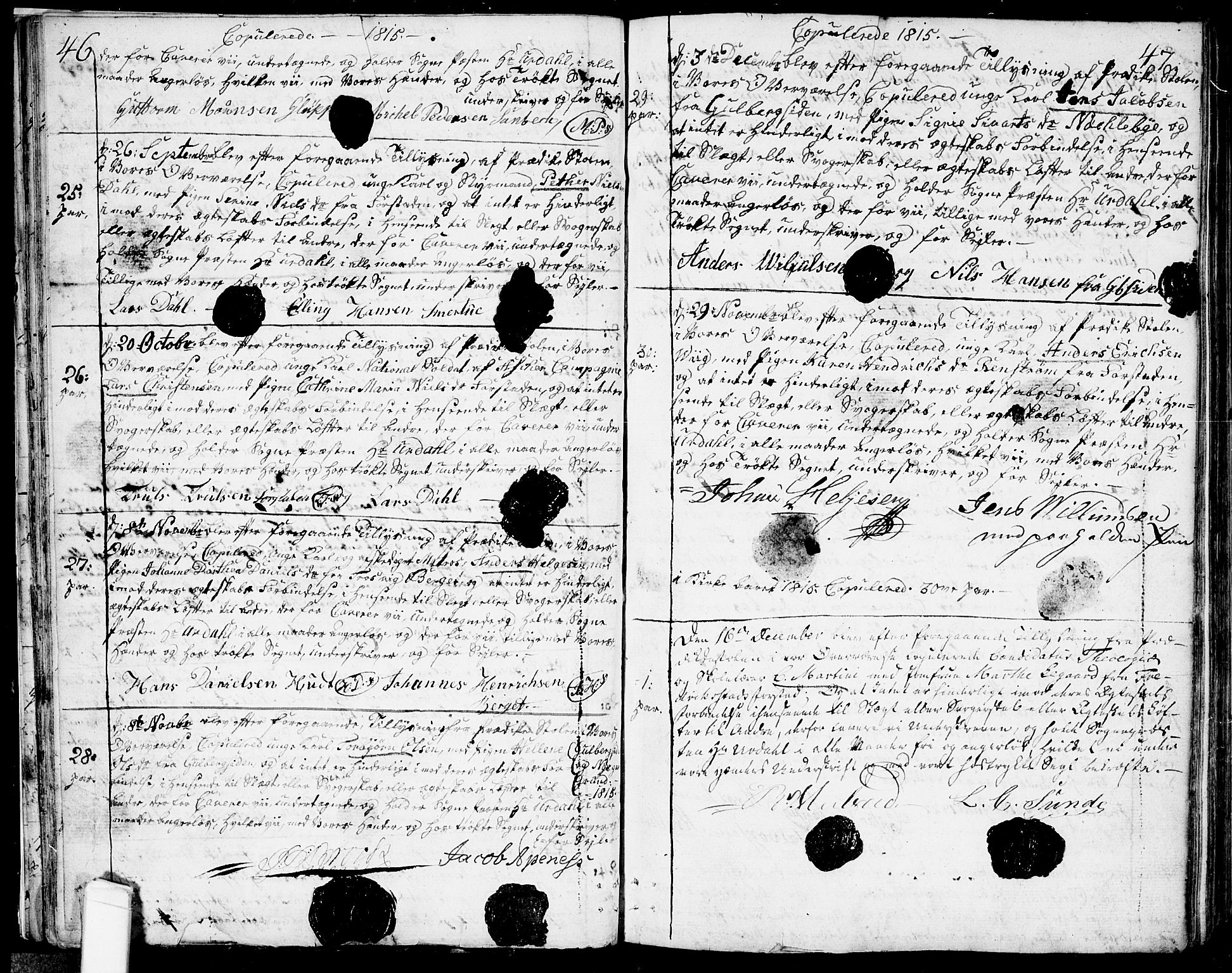 Glemmen prestekontor Kirkebøker, SAO/A-10908/F/Fa/L0003: Parish register (official) no. 3, 1803-1815, p. 46-47