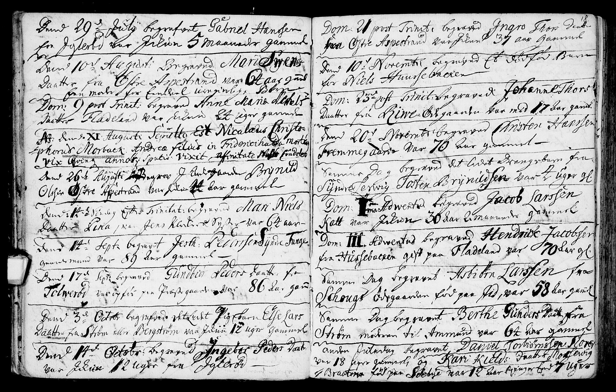 Aremark prestekontor Kirkebøker, AV/SAO-A-10899/F/Fa/L0003: Parish register (official) no. I 3, 1745-1795, p. 18