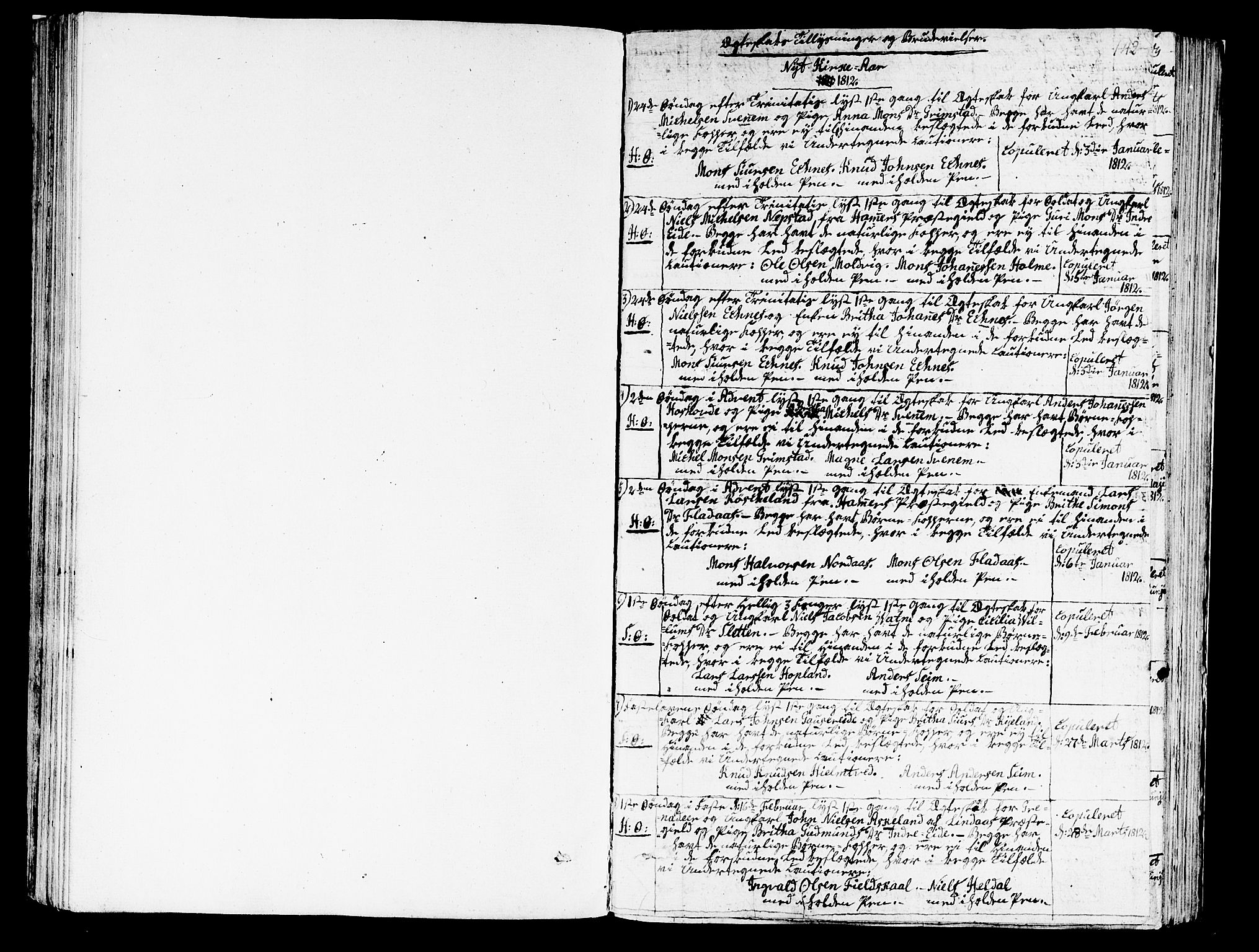 Hosanger sokneprestembete, SAB/A-75801/H/Haa: Parish register (official) no. A 4, 1811-1821, p. 142