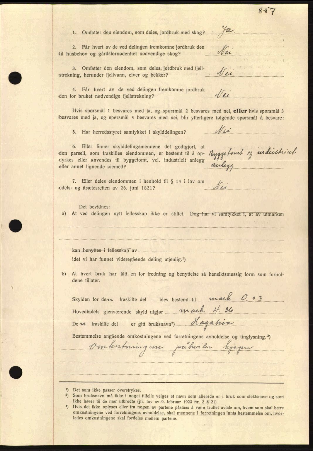 Nordmøre sorenskriveri, AV/SAT-A-4132/1/2/2Ca: Mortgage book no. A93, 1942-1942, Diary no: : 2540/1942