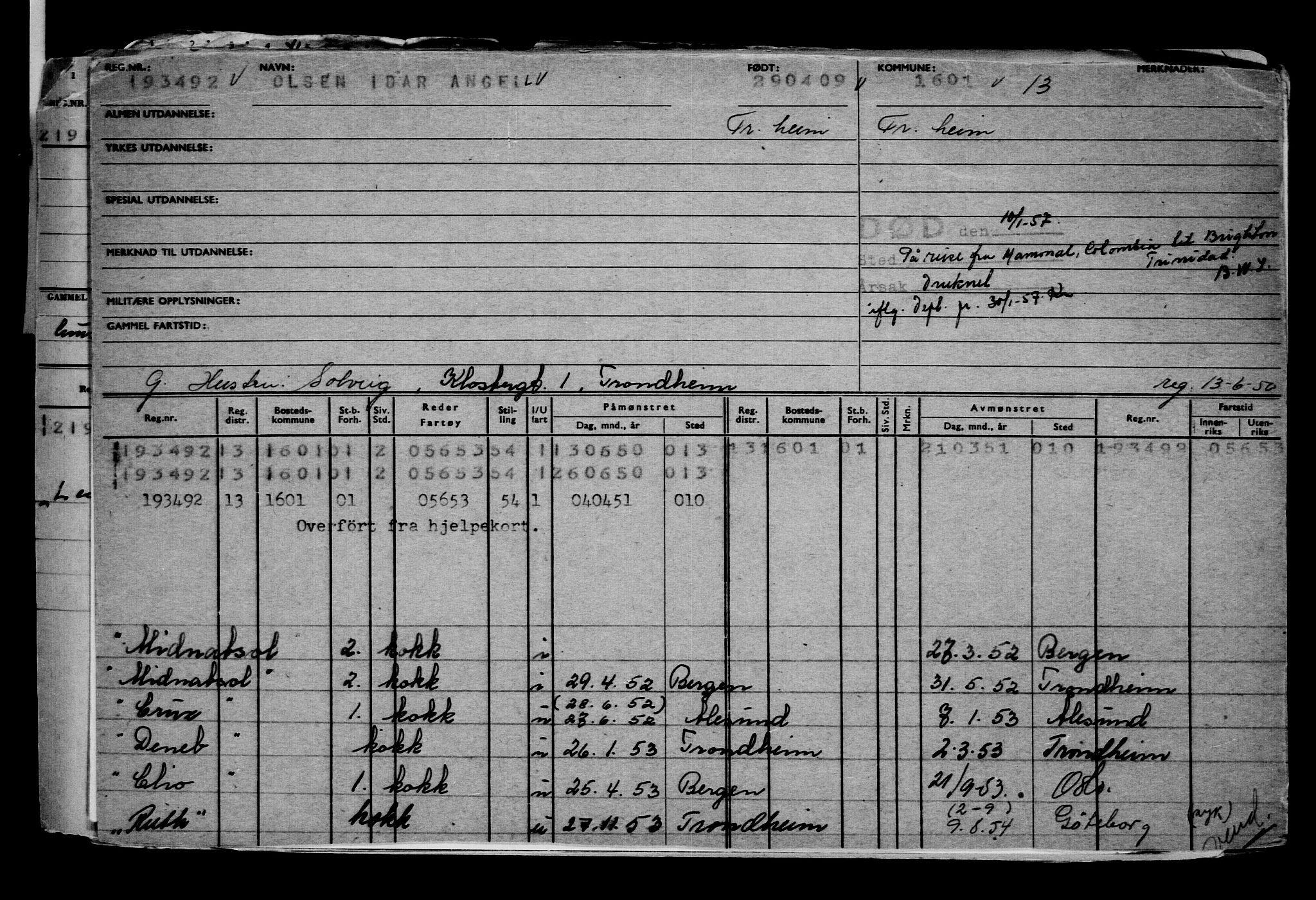 Direktoratet for sjømenn, AV/RA-S-3545/G/Gb/L0082: Hovedkort, 1909, p. 943