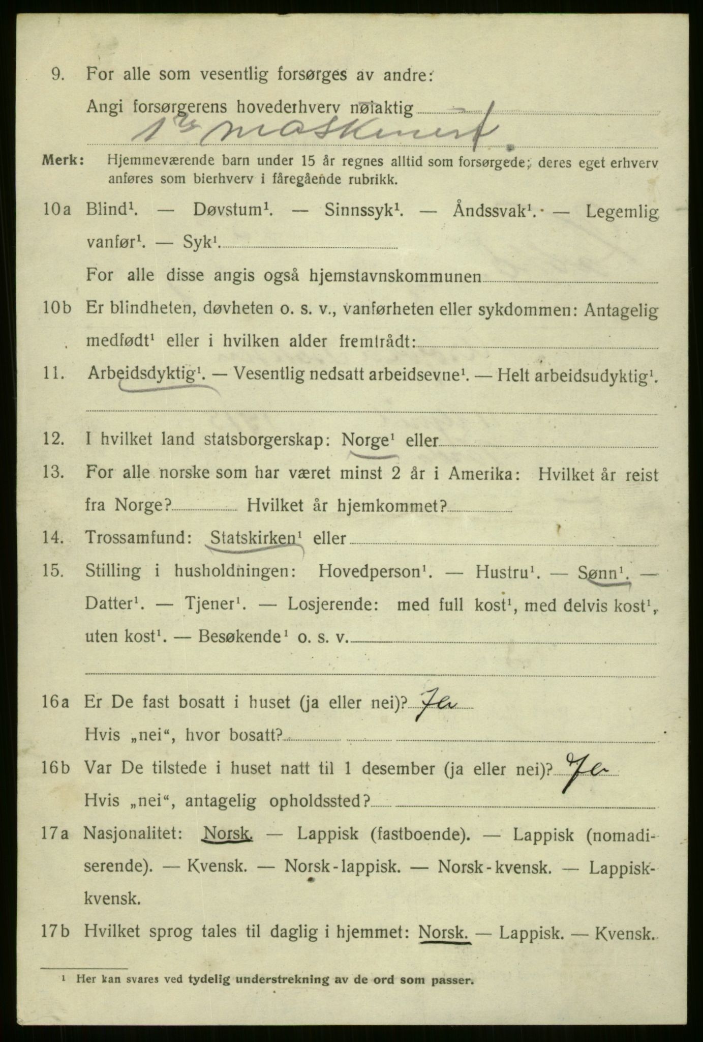 SATØ, 1920 census for Vardø, 1920, p. 3535