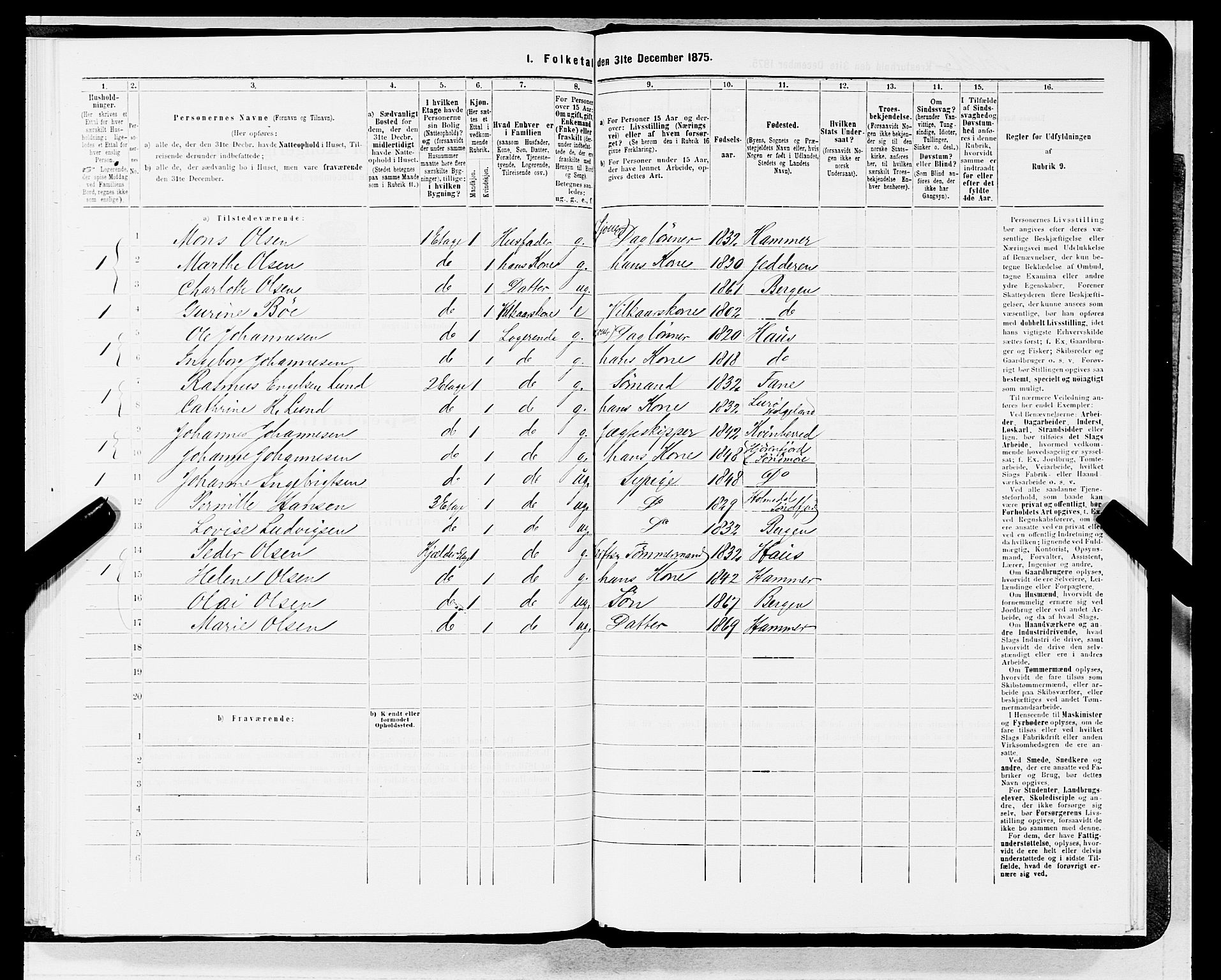 SAB, 1875 census for 1301 Bergen, 1875, p. 644