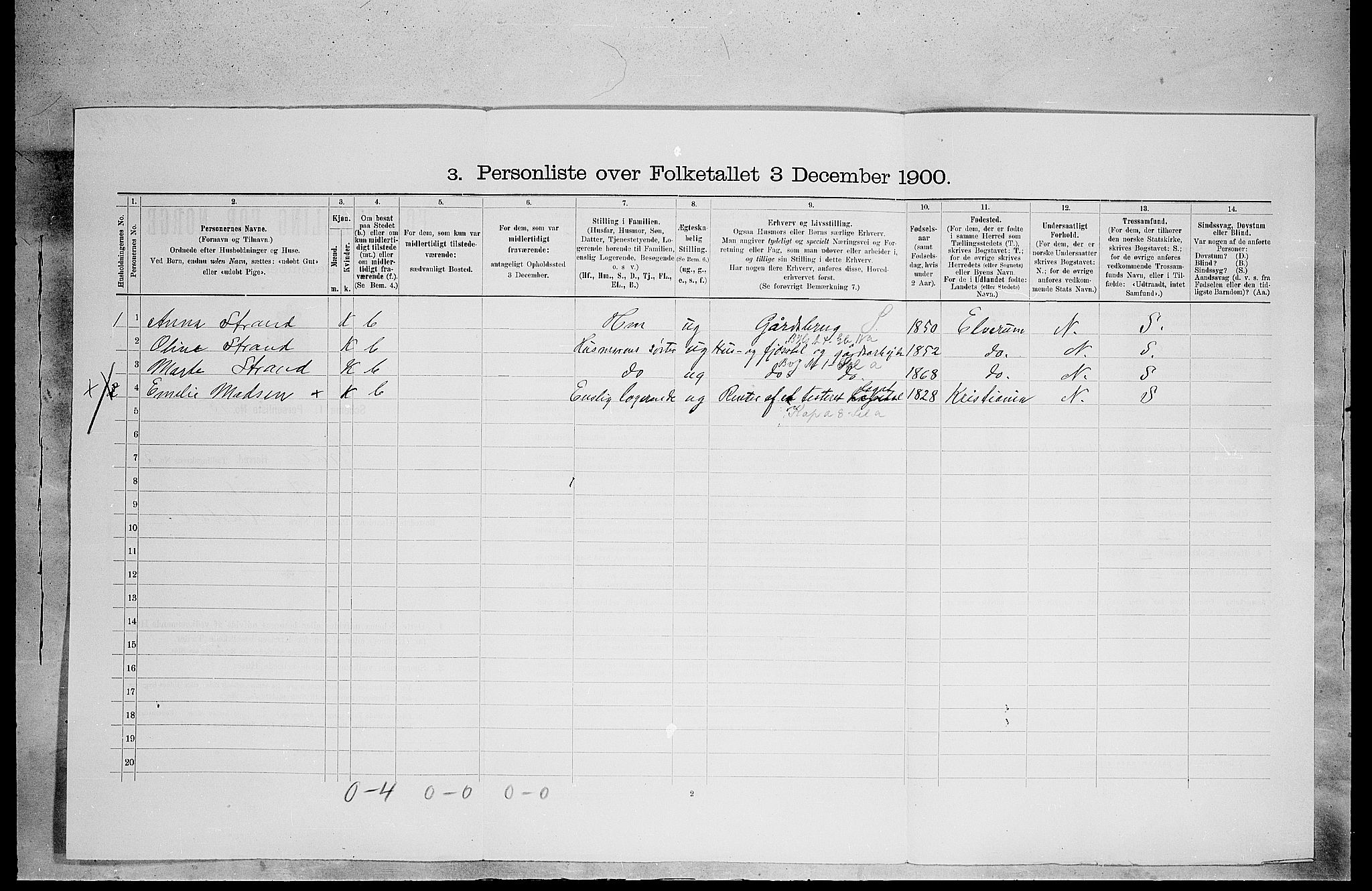 SAH, 1900 census for Grue, 1900, p. 510