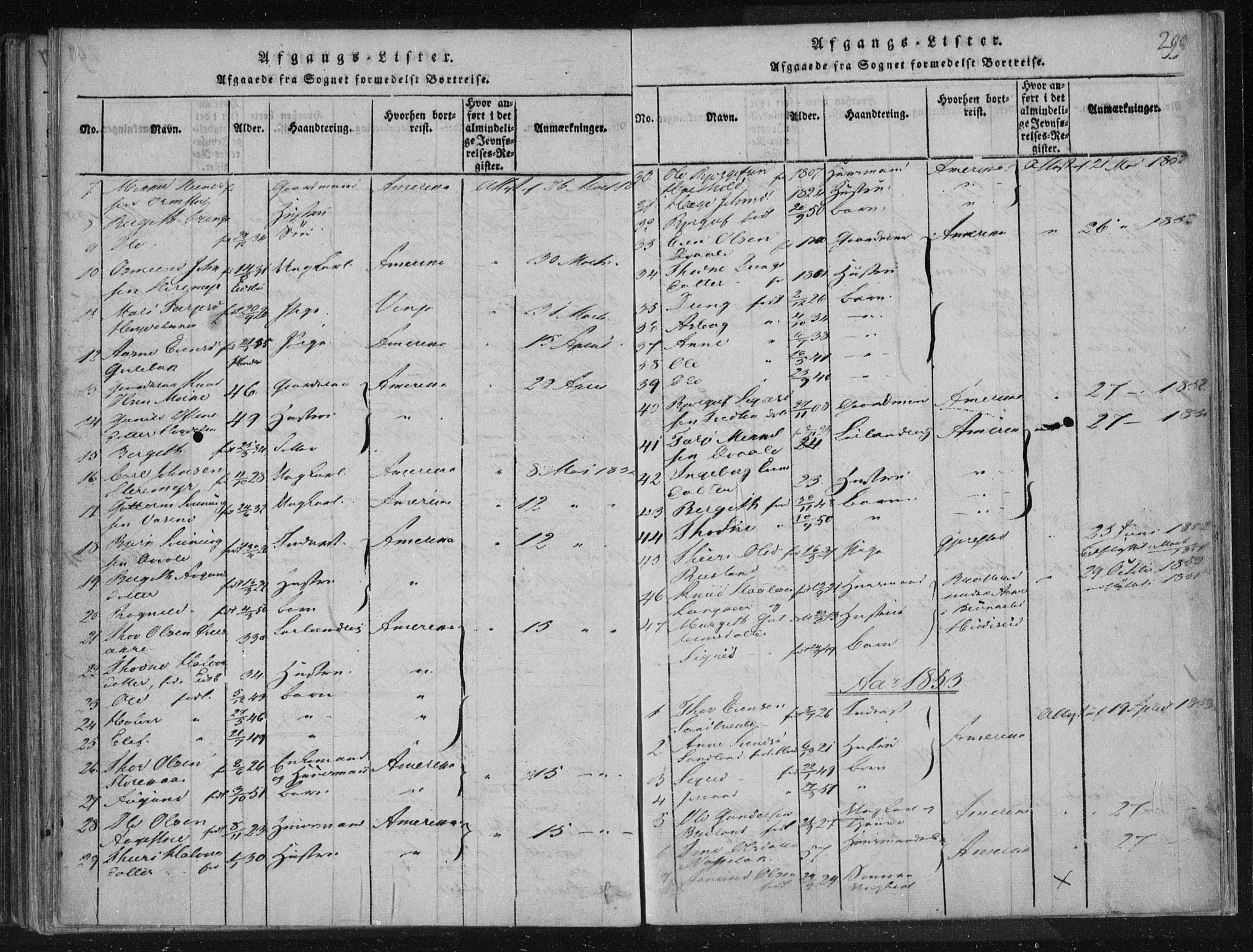 Lårdal kirkebøker, SAKO/A-284/F/Fc/L0001: Parish register (official) no. III 1, 1815-1860, p. 299