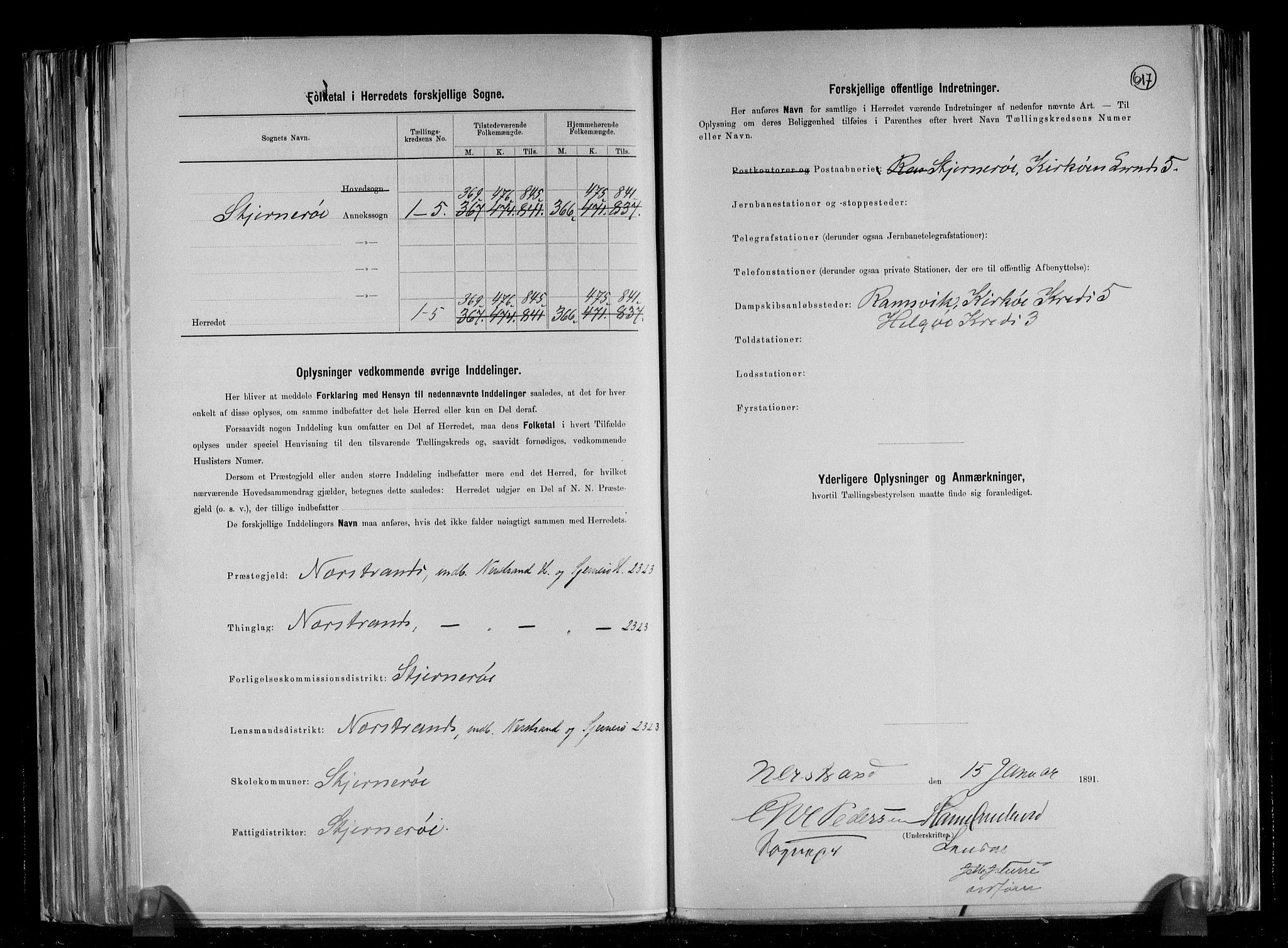 RA, 1891 census for 1140 Sjernarøy, 1891, p. 3