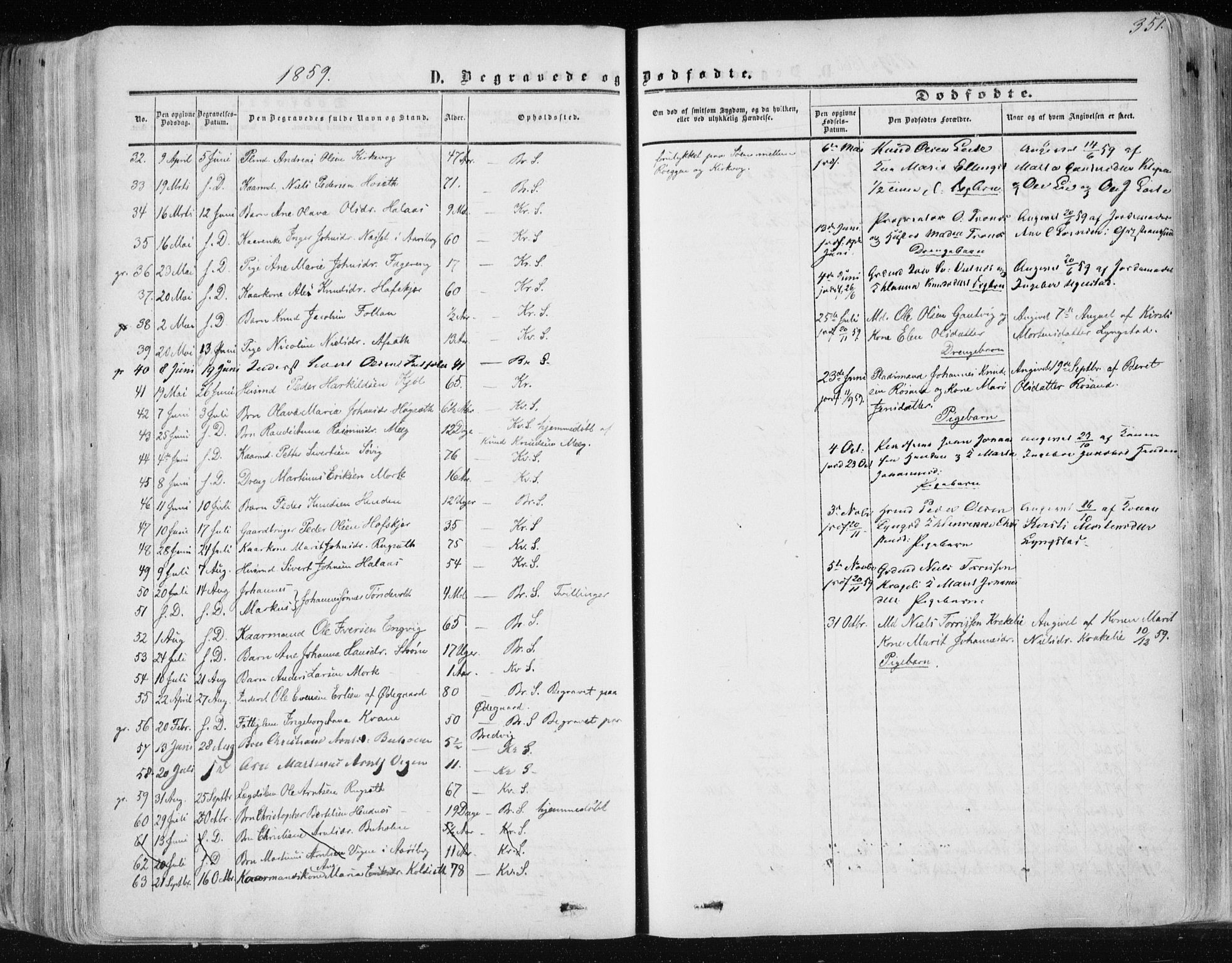 Ministerialprotokoller, klokkerbøker og fødselsregistre - Møre og Romsdal, AV/SAT-A-1454/568/L0804: Parish register (official) no. 568A11, 1854-1868, p. 351