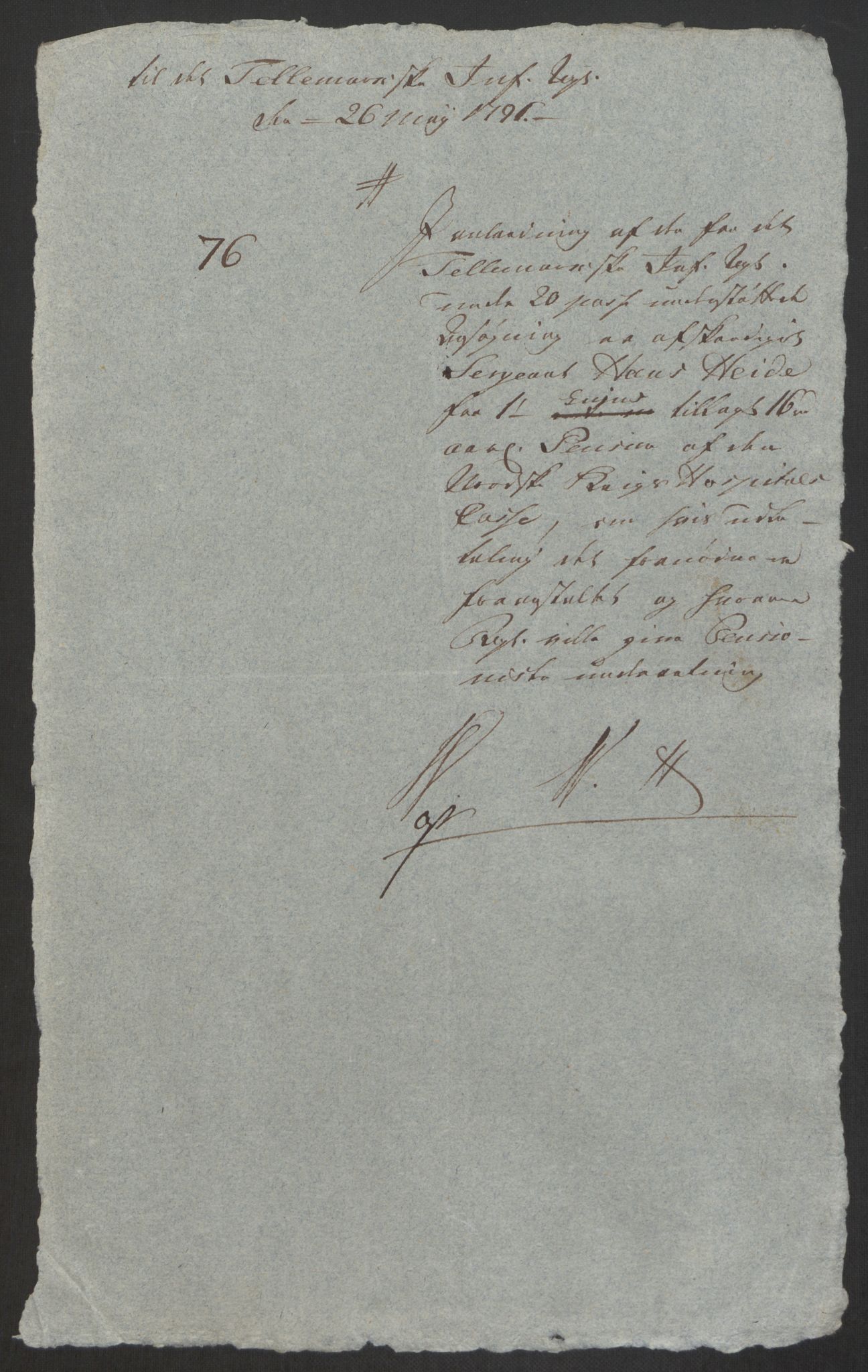 Forsvaret, Den norske kvesthuskasse/krigshospitalkasse, AV/RA-RAFA-1887/F/Fa/L0008: Konsepter, 1790-1793, p. 491