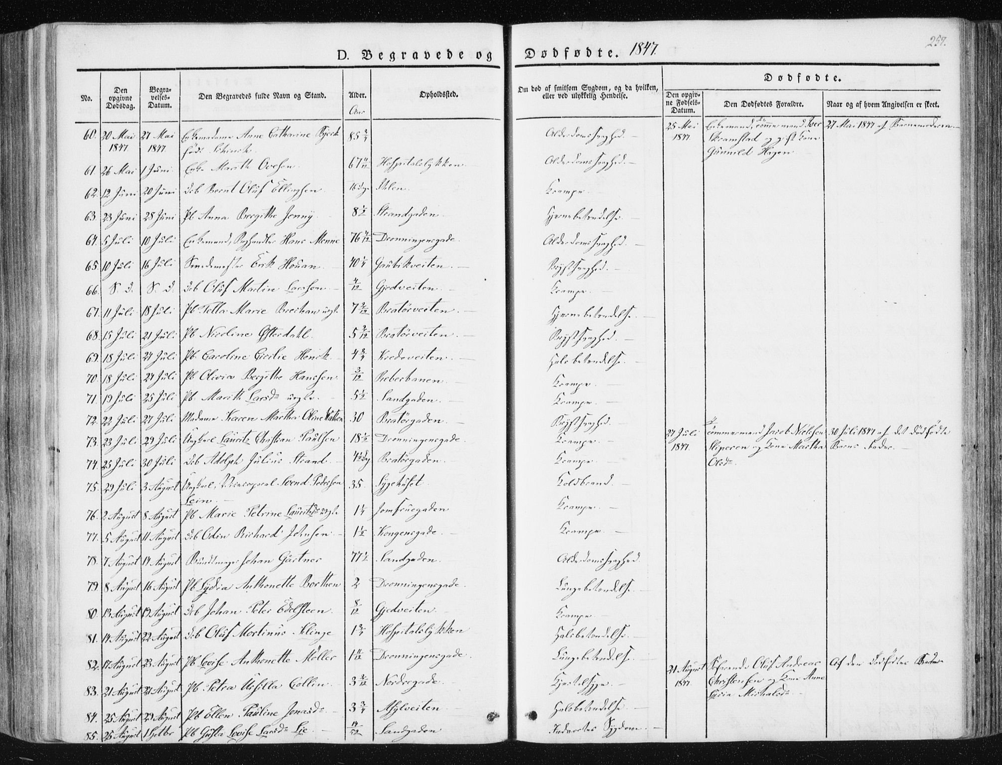 Ministerialprotokoller, klokkerbøker og fødselsregistre - Sør-Trøndelag, AV/SAT-A-1456/602/L0110: Parish register (official) no. 602A08, 1840-1854, p. 257