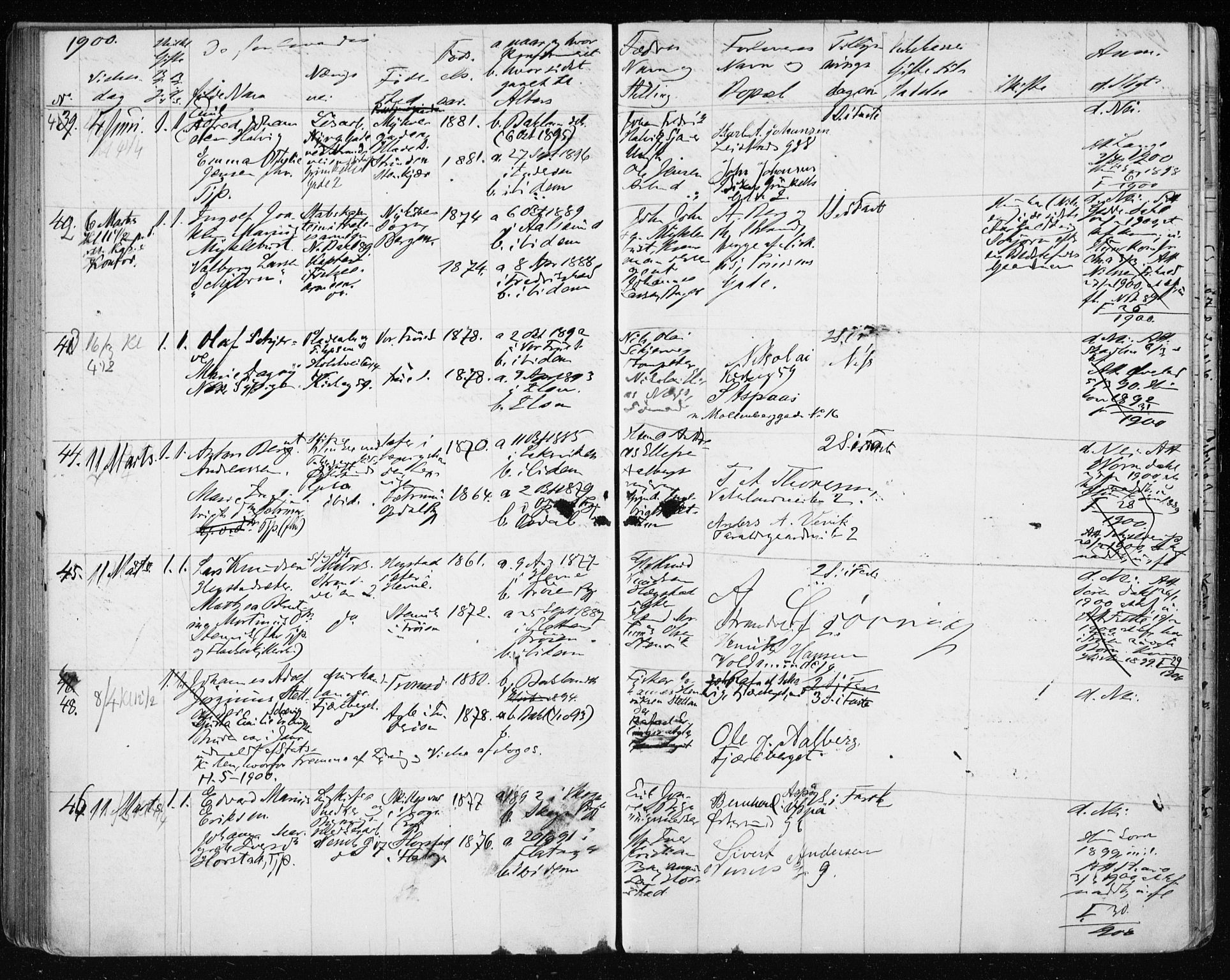 Ministerialprotokoller, klokkerbøker og fødselsregistre - Sør-Trøndelag, AV/SAT-A-1456/604/L0191: Parish register (official) no. 604A12, 1892-1900