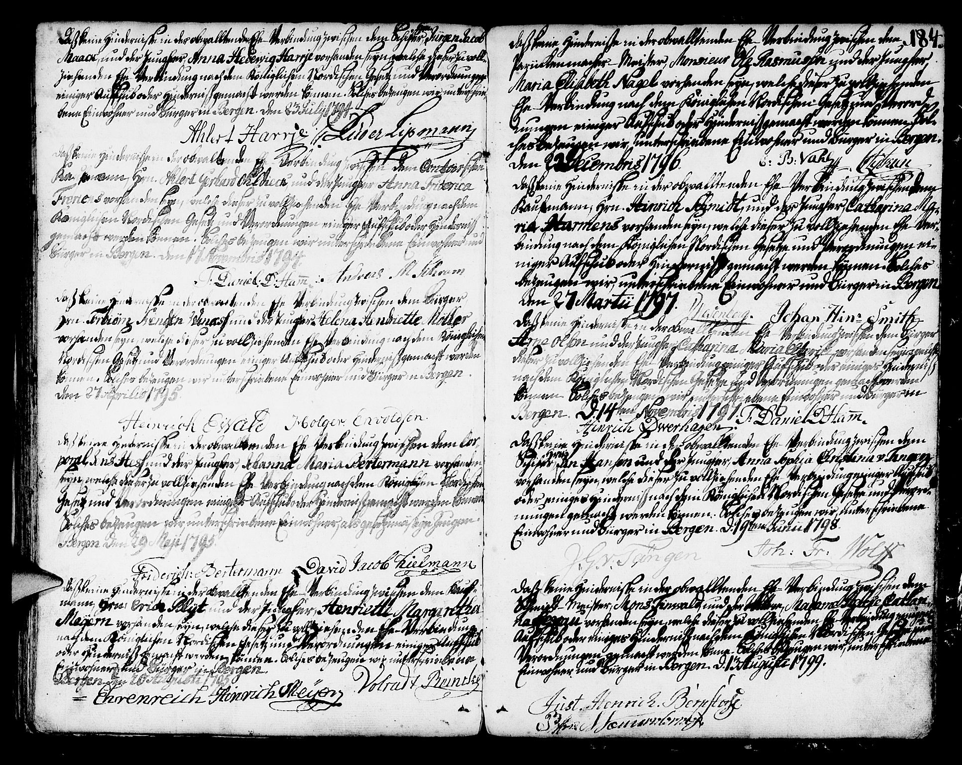 Mariakirken Sokneprestembete, AV/SAB-A-76901/H/Haa/L0003: Parish register (official) no. A 3, 1786-1815, p. 183