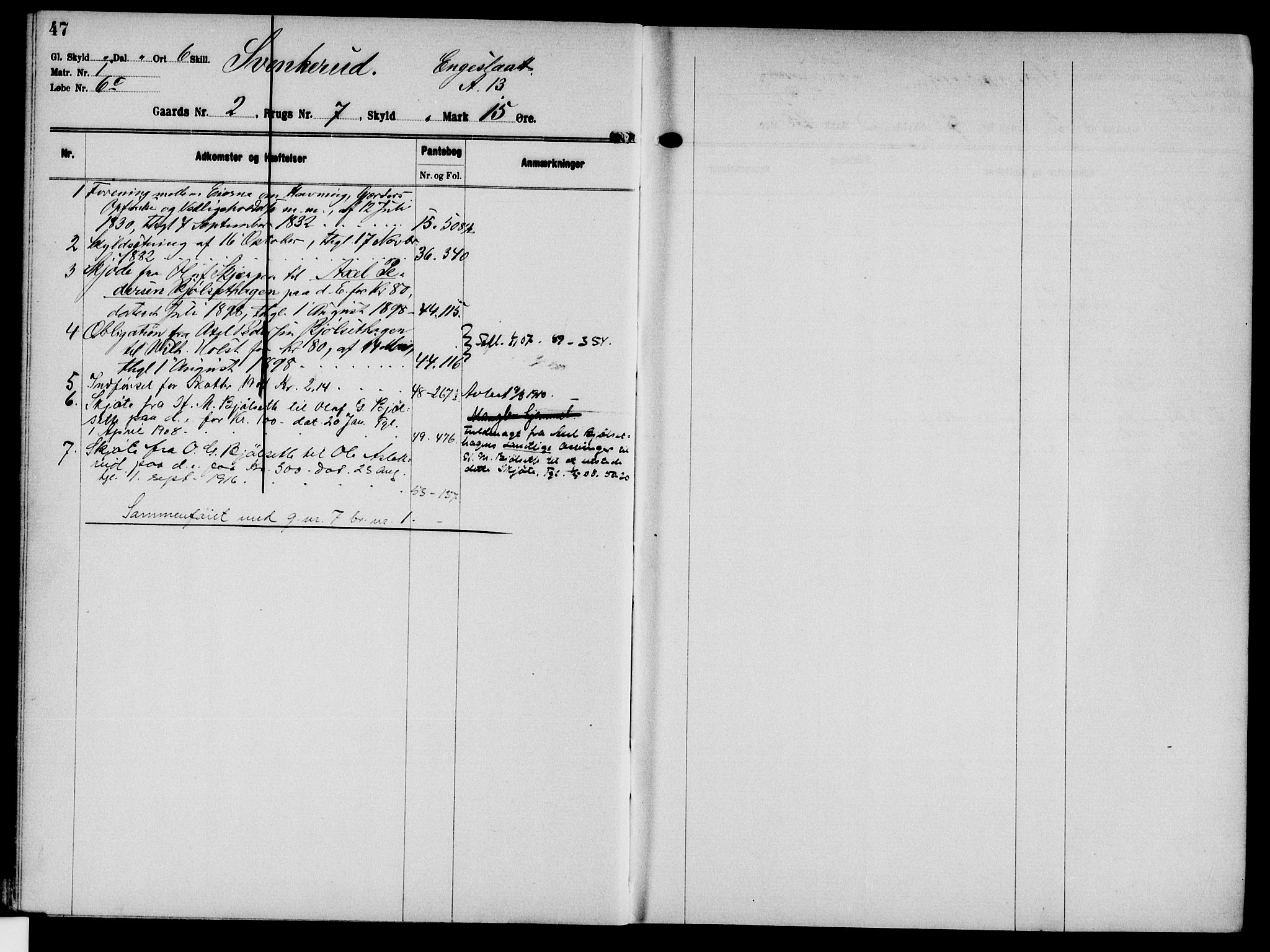 Solør tingrett, AV/SAH-TING-008/H/Ha/Hak/L0001: Mortgage register no. I, 1900-1935, p. 47