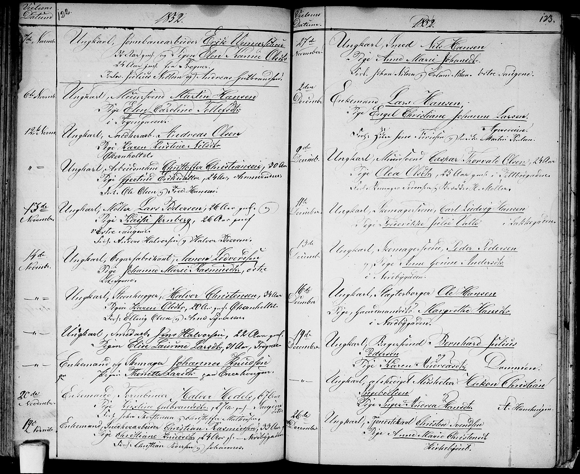 Aker prestekontor kirkebøker, AV/SAO-A-10861/G/L0011: Parish register (copy) no. 11, 1846-1859, p. 122-123