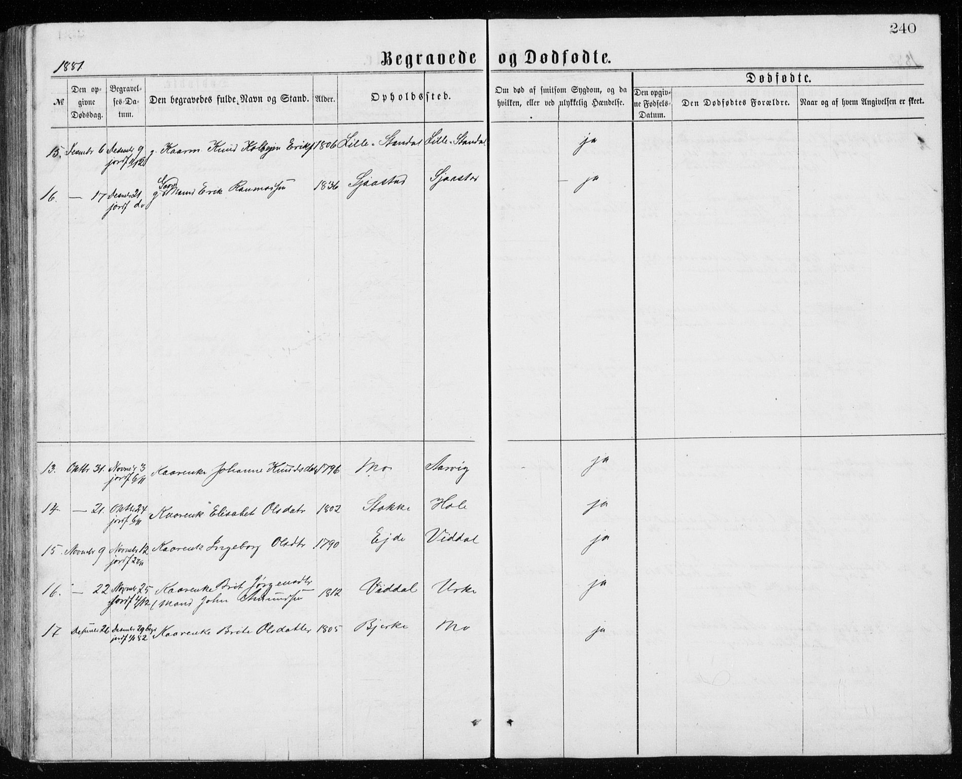 Ministerialprotokoller, klokkerbøker og fødselsregistre - Møre og Romsdal, AV/SAT-A-1454/515/L0214: Parish register (copy) no. 515C01, 1865-1883, p. 240