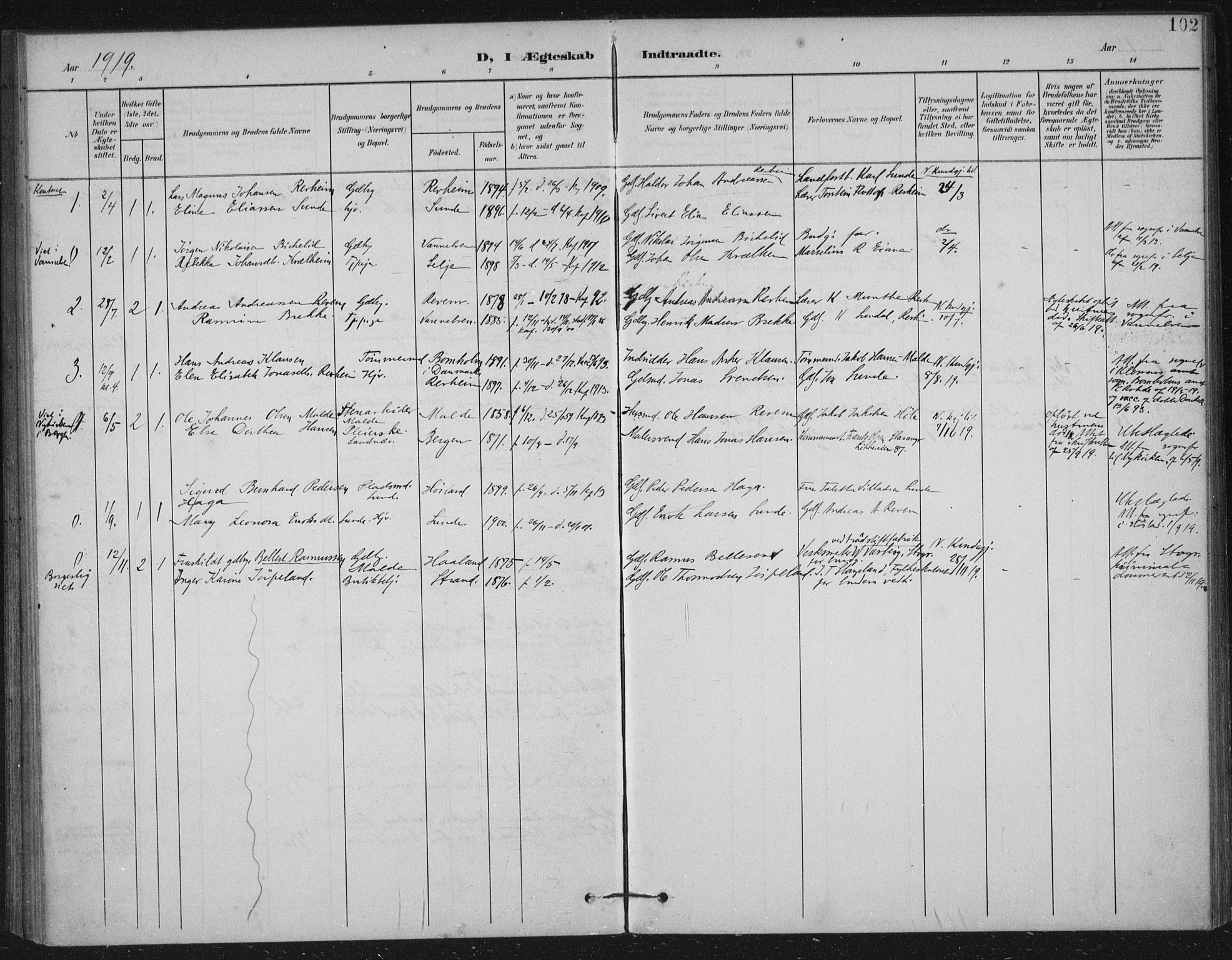 Håland sokneprestkontor, SAST/A-101802/002/B/L0001: Parish register (official) no. A 13, 1901-1923, p. 102