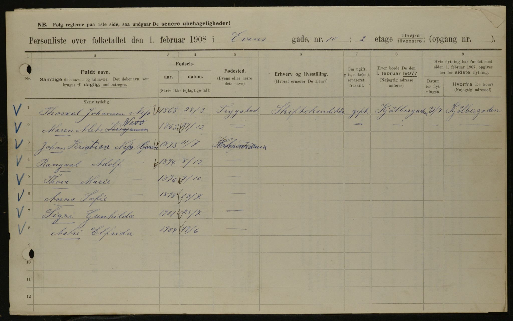 OBA, Municipal Census 1908 for Kristiania, 1908, p. 20862