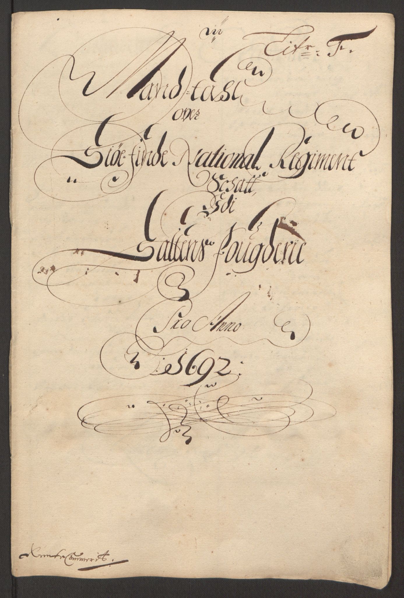 Rentekammeret inntil 1814, Reviderte regnskaper, Fogderegnskap, RA/EA-4092/R66/L4577: Fogderegnskap Salten, 1691-1693, p. 184