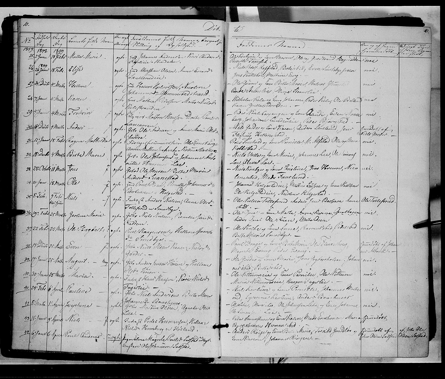 Østre Toten prestekontor, AV/SAH-PREST-104/H/Ha/Haa/L0003: Parish register (official) no. 3, 1848-1856, p. 10