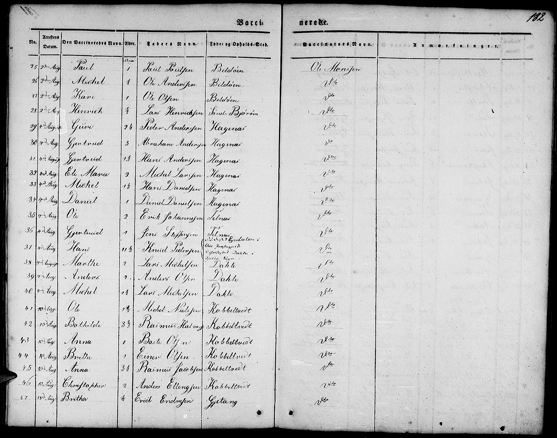 Fjell sokneprestembete, AV/SAB-A-75301/H/Haa: Parish register (official) no. A 1, 1835-1850, p. 182