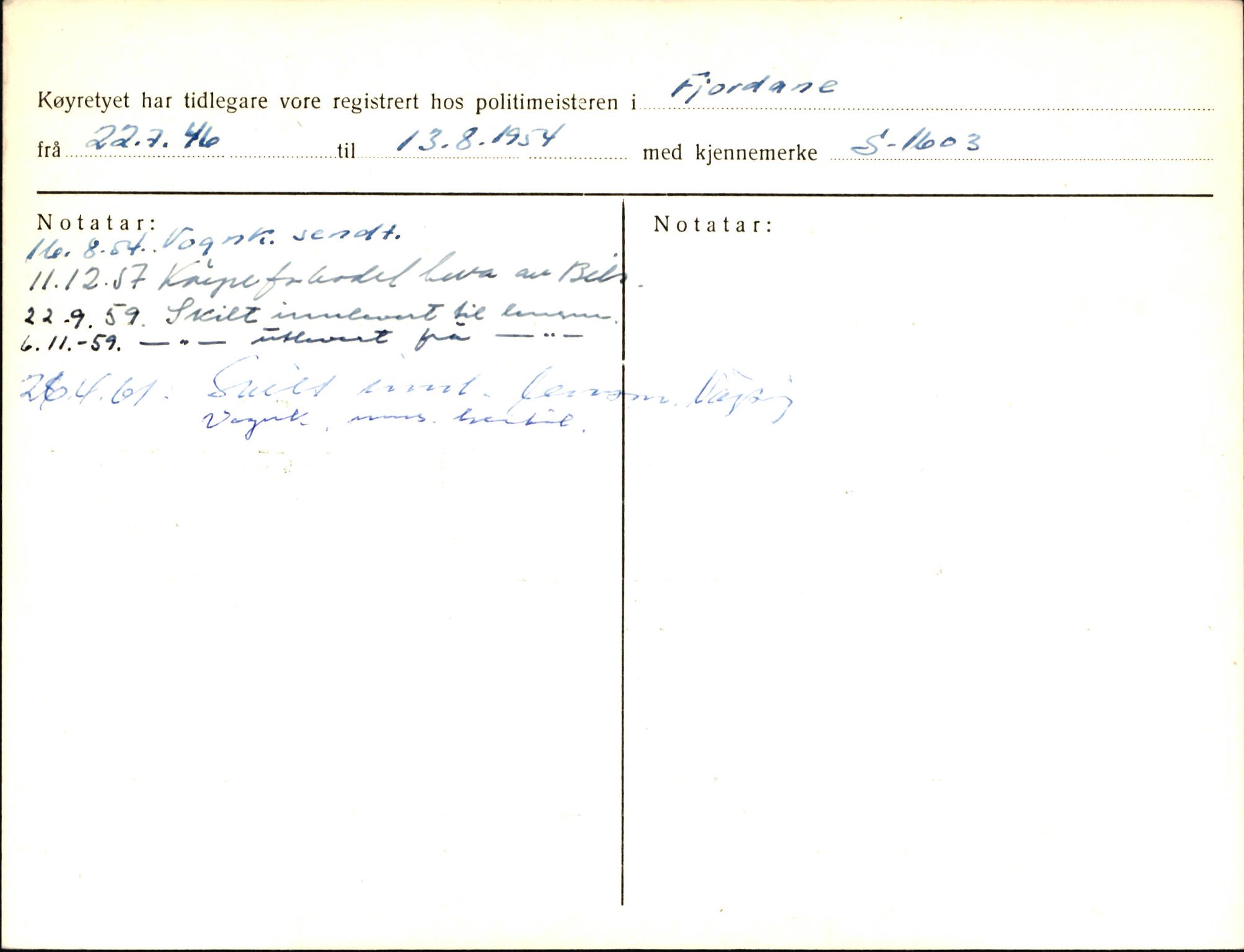 Statens vegvesen, Sogn og Fjordane vegkontor, AV/SAB-A-5301/4/F/L0004: Registerkort utmeldte Fjordane S2500-2700, S7200-7899, 1930-1961, p. 162