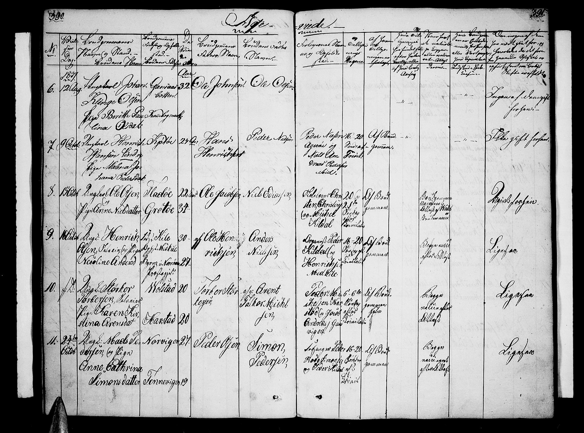 Trondenes sokneprestkontor, SATØ/S-1319/H/Hb/L0005klokker: Parish register (copy) no. 5, 1834-1845, p. 390-391