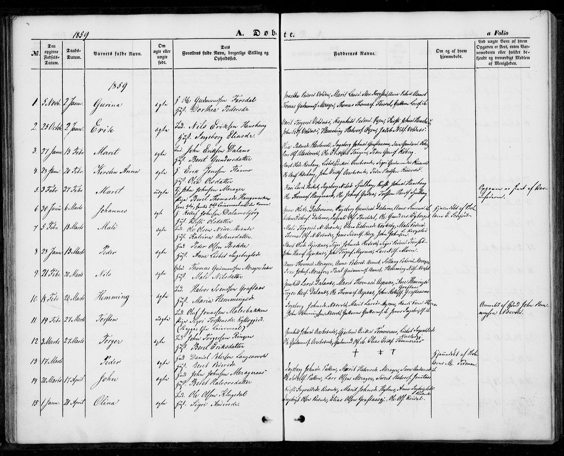 Ministerialprotokoller, klokkerbøker og fødselsregistre - Nord-Trøndelag, SAT/A-1458/706/L0040: Parish register (official) no. 706A01, 1850-1861, p. 30