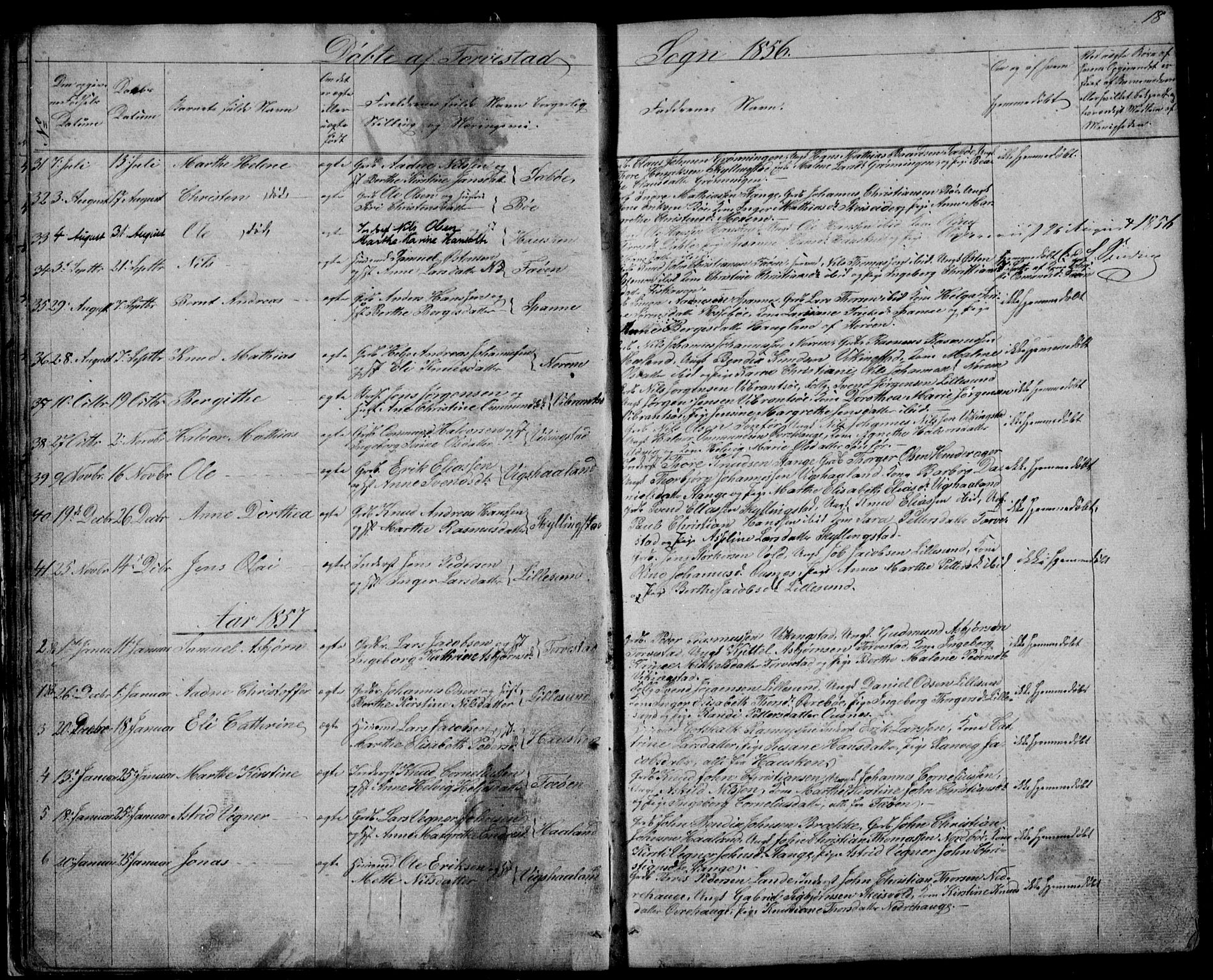 Torvastad sokneprestkontor, SAST/A -101857/H/Ha/Hab/L0003: Parish register (copy) no. B 3, 1850-1900, p. 18