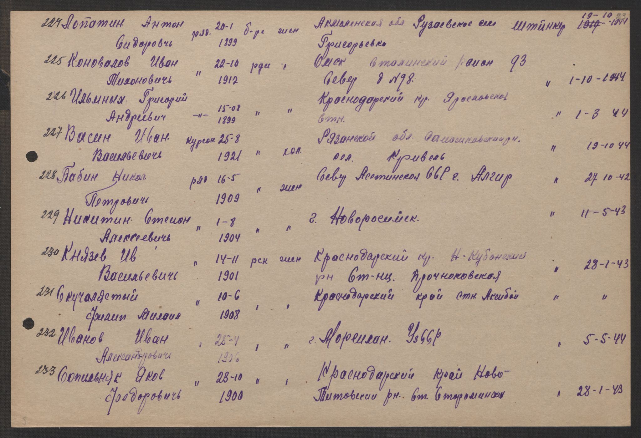 Flyktnings- og fangedirektoratet, Repatrieringskontoret, AV/RA-S-1681/D/Db/L0017: Displaced Persons (DPs) og sivile tyskere, 1945-1948, p. 244