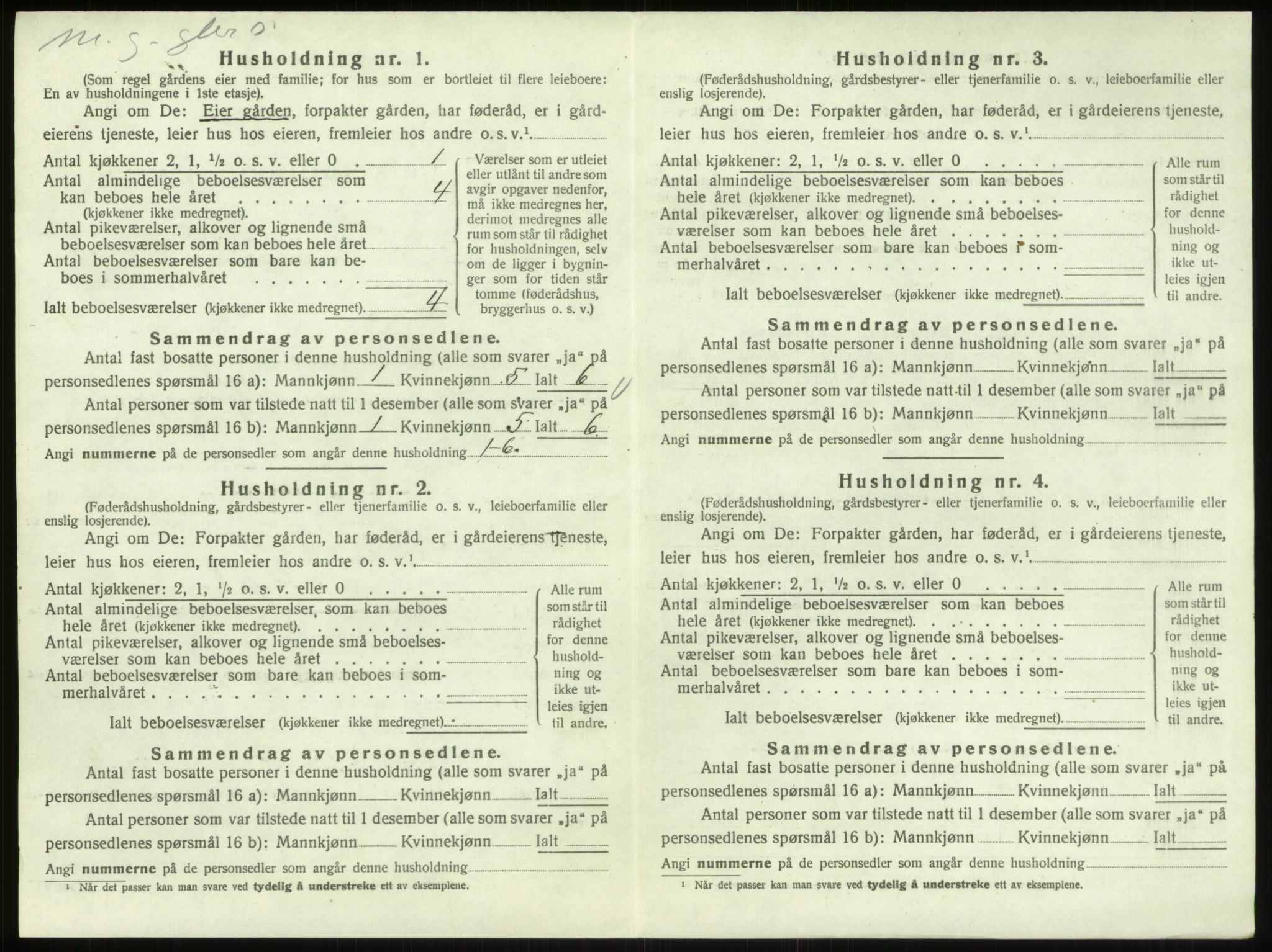 SAO, 1920 census for Berg, 1920, p. 1201