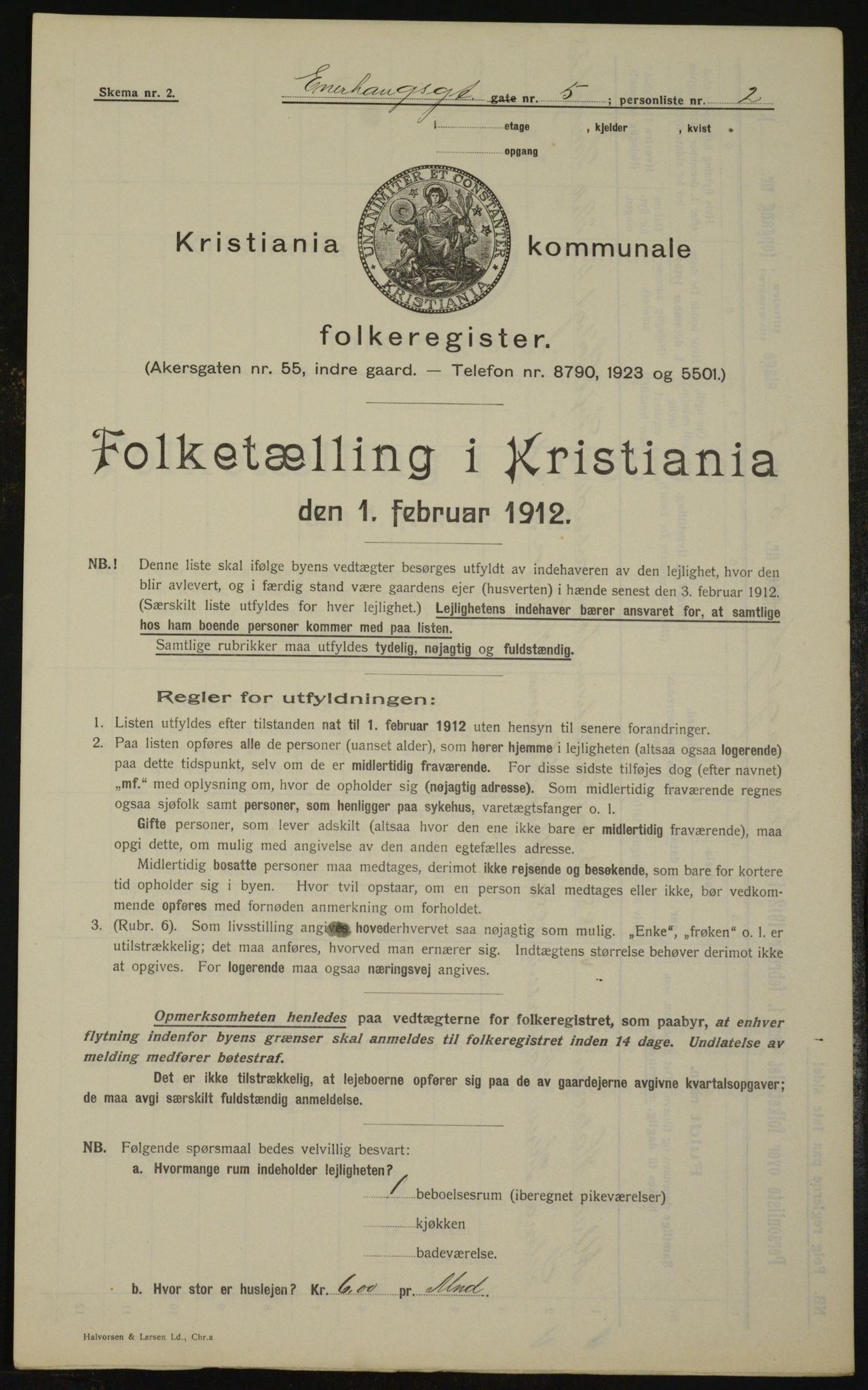 OBA, Municipal Census 1912 for Kristiania, 1912, p. 21481