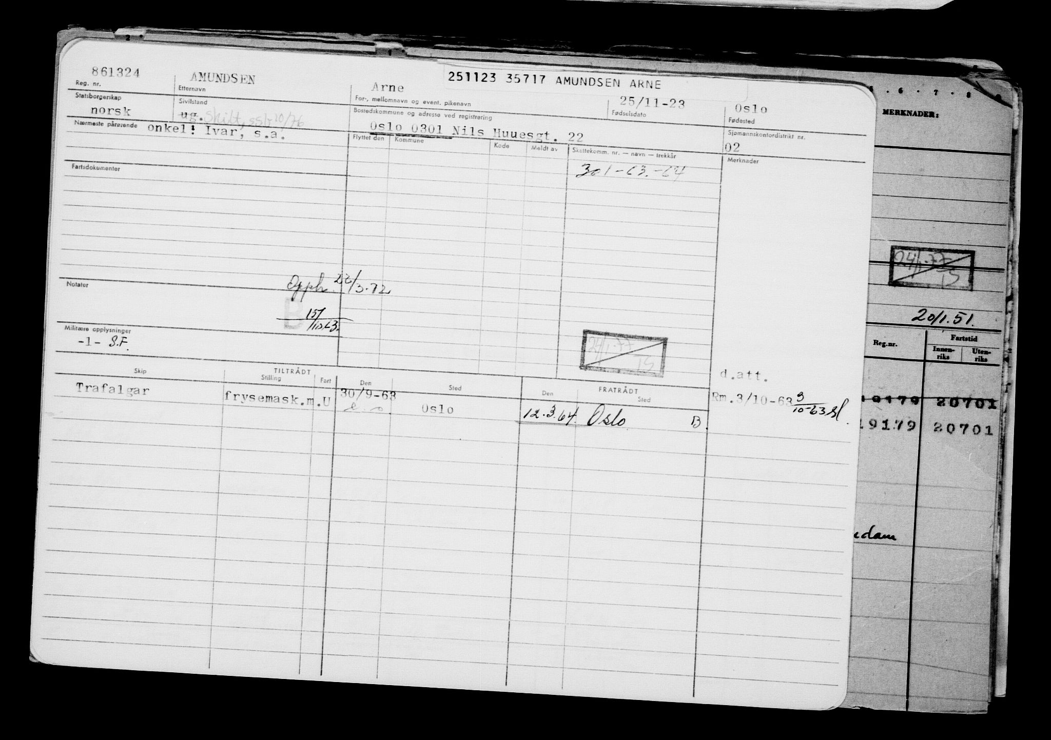 Direktoratet for sjømenn, AV/RA-S-3545/G/Gb/L0225: Hovedkort, 1923, p. 235