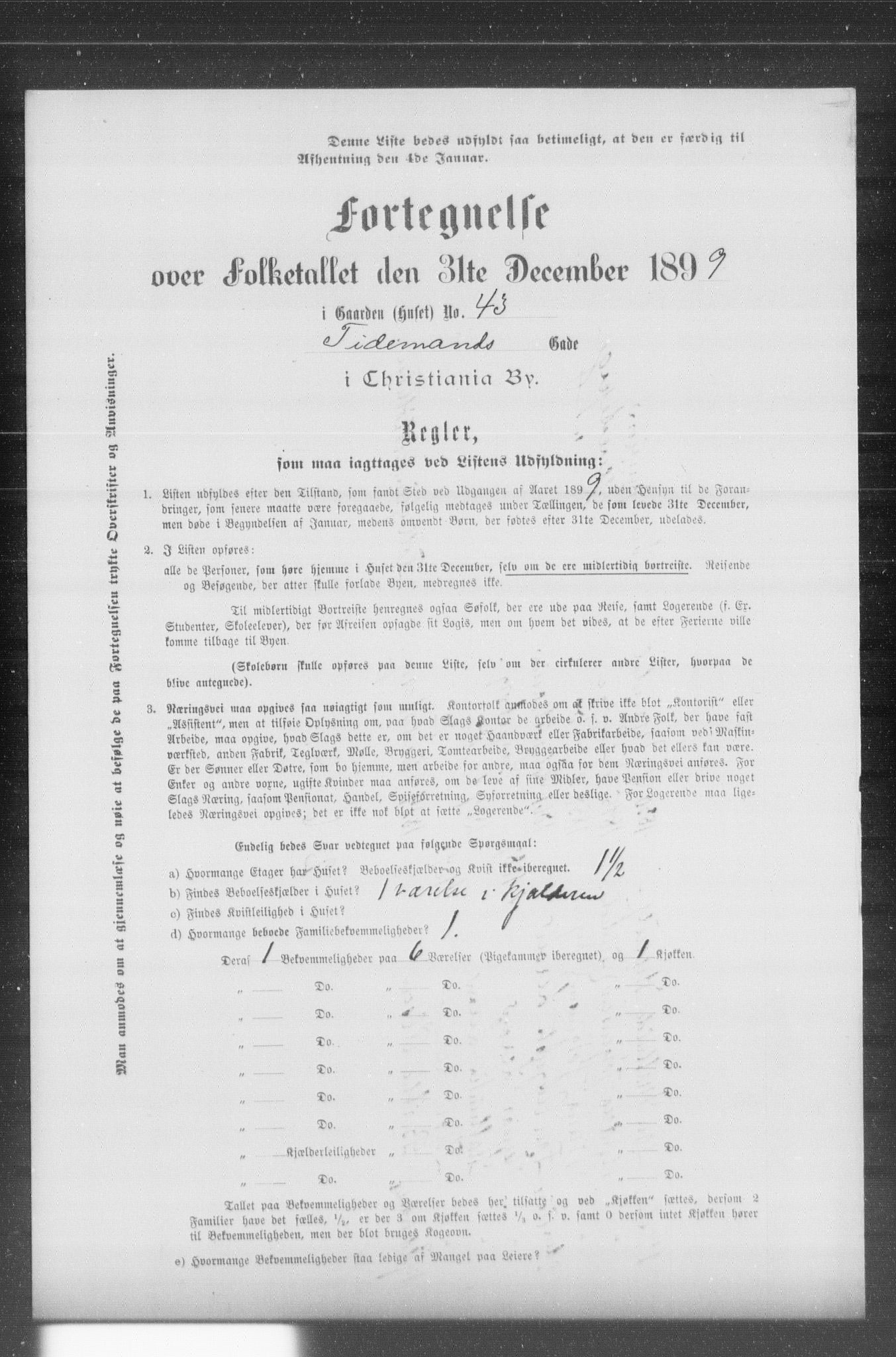 OBA, Municipal Census 1899 for Kristiania, 1899, p. 14469