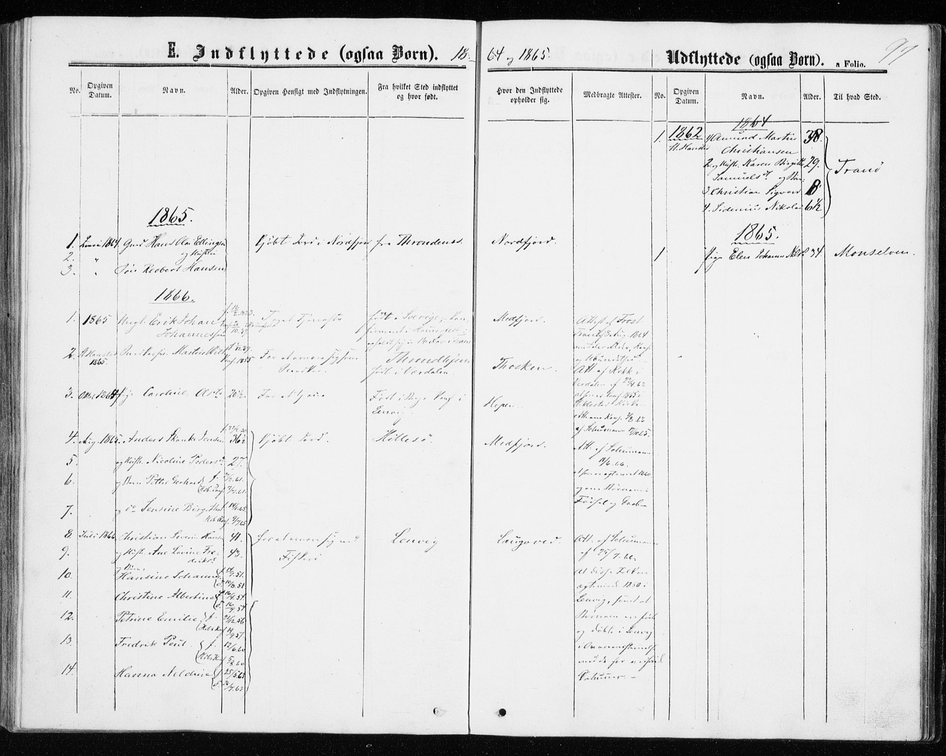 Berg sokneprestkontor, SATØ/S-1318/G/Ga/Gaa/L0002kirke: Parish register (official) no. 2, 1860-1872, p. 97