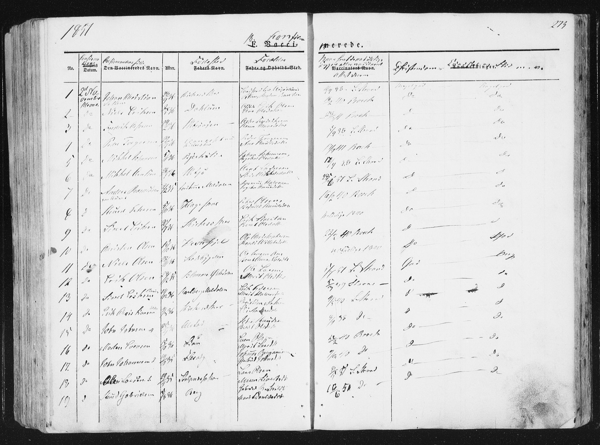 Ministerialprotokoller, klokkerbøker og fødselsregistre - Sør-Trøndelag, SAT/A-1456/630/L0493: Parish register (official) no. 630A06, 1841-1851, p. 273