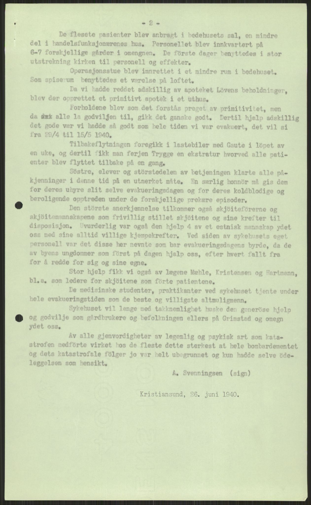 Forsvaret, Forsvarets krigshistoriske avdeling, AV/RA-RAFA-2017/Y/Ya/L0015: II-C-11-31 - Fylkesmenn.  Rapporter om krigsbegivenhetene 1940., 1940, p. 669