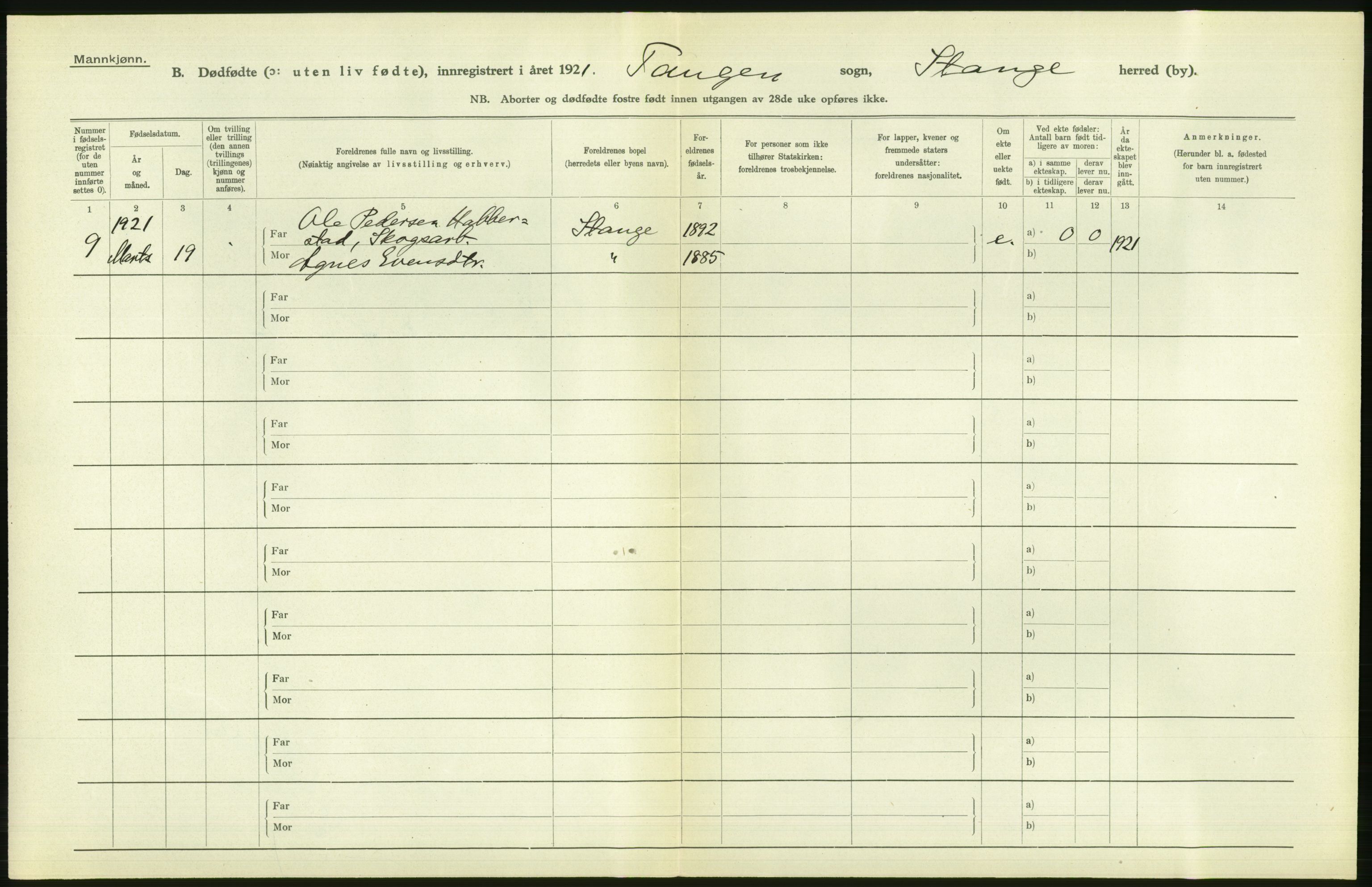 Statistisk sentralbyrå, Sosiodemografiske emner, Befolkning, RA/S-2228/D/Df/Dfc/Dfca/L0015: Hedemark fylke: Levendefødte menn og kvinner. Byer, 1921, p. 800