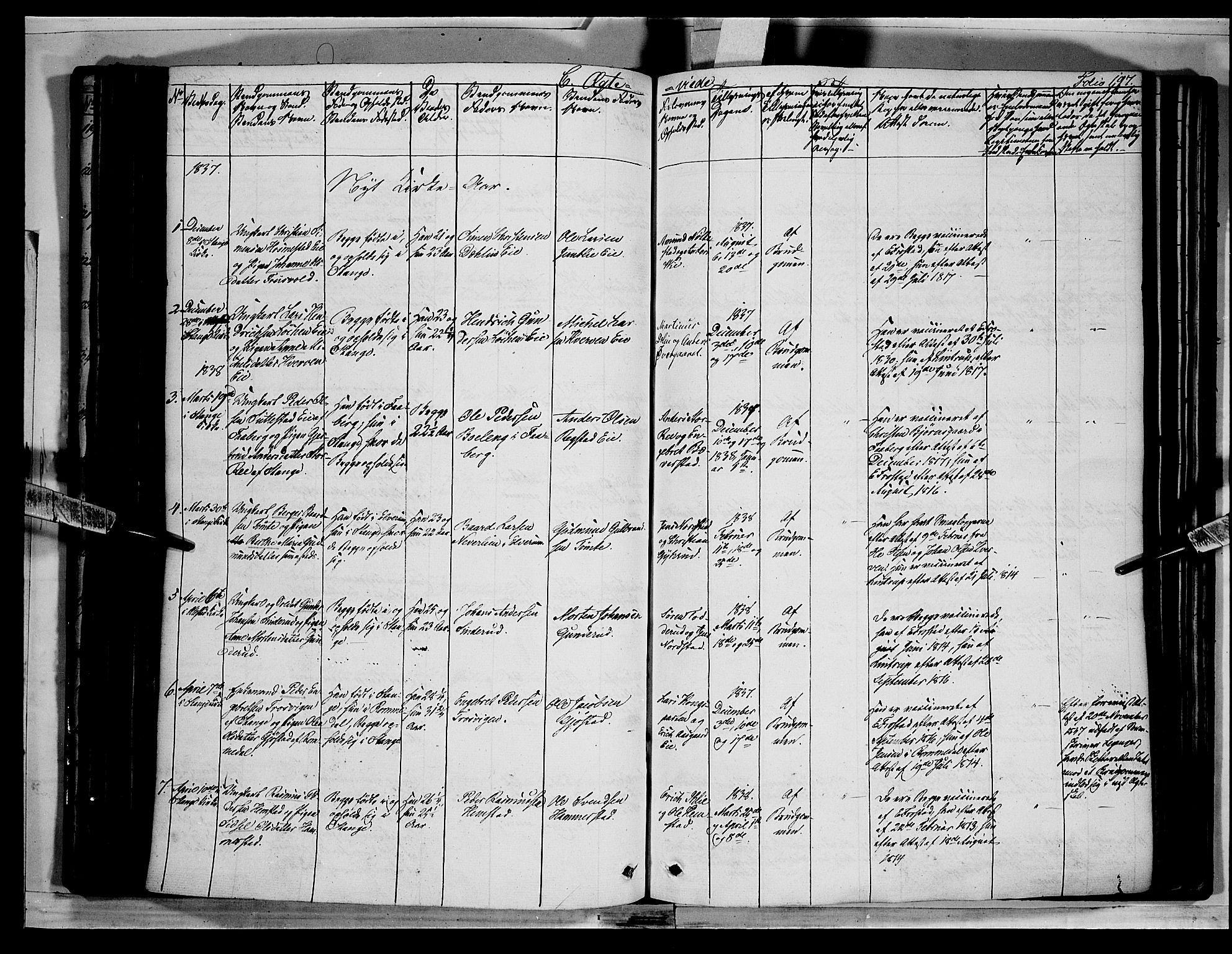 Stange prestekontor, SAH/PREST-002/K/L0010: Parish register (official) no. 10, 1835-1845, p. 197