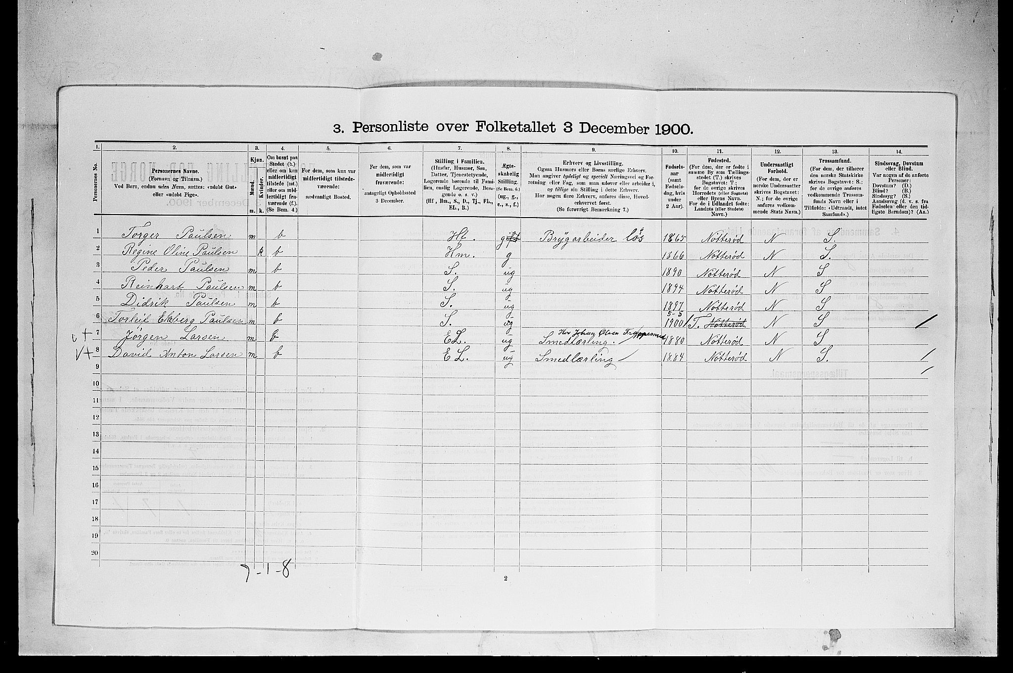 SAO, 1900 census for Kristiania, 1900, p. 18751