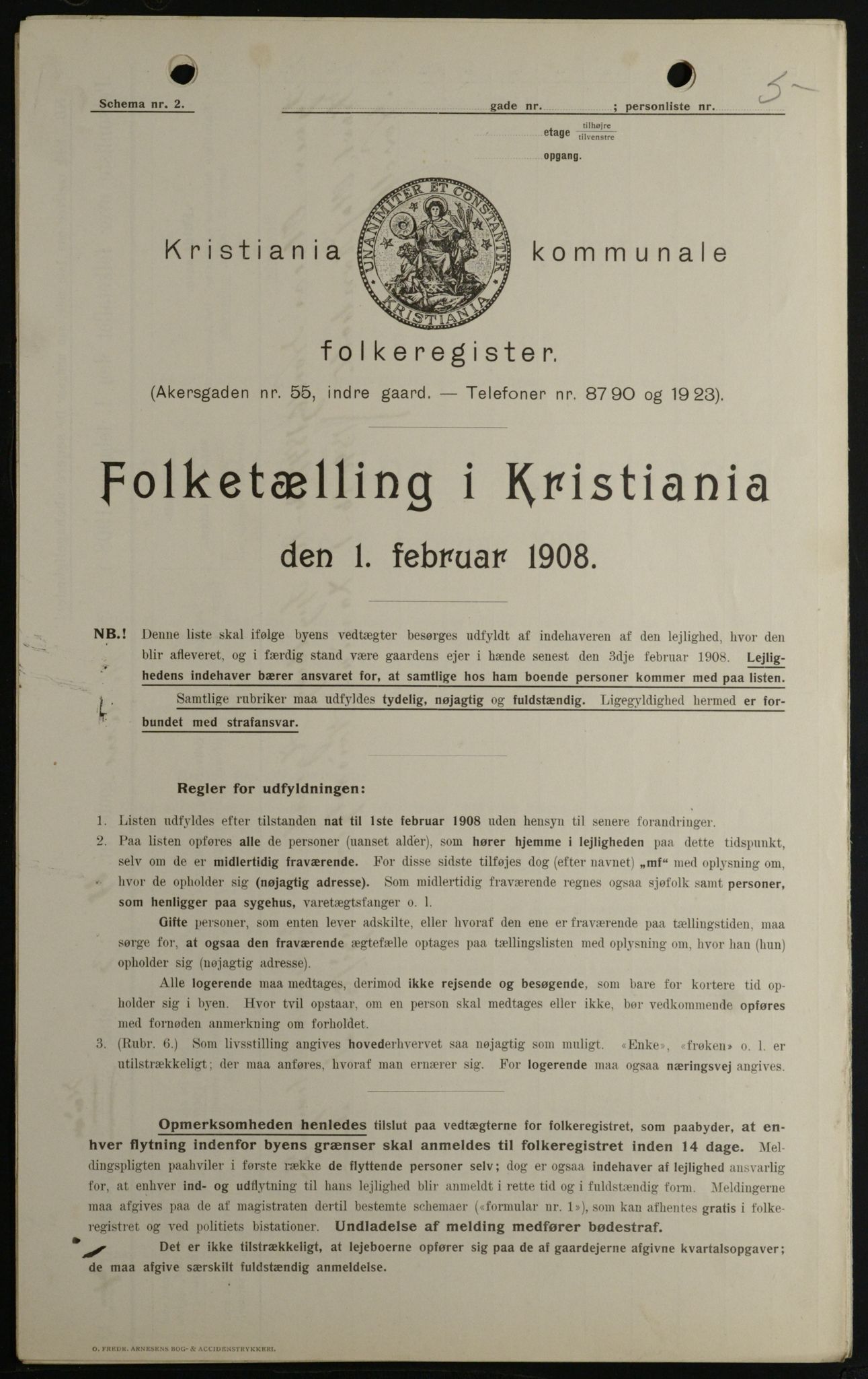 OBA, Municipal Census 1908 for Kristiania, 1908, p. 58316