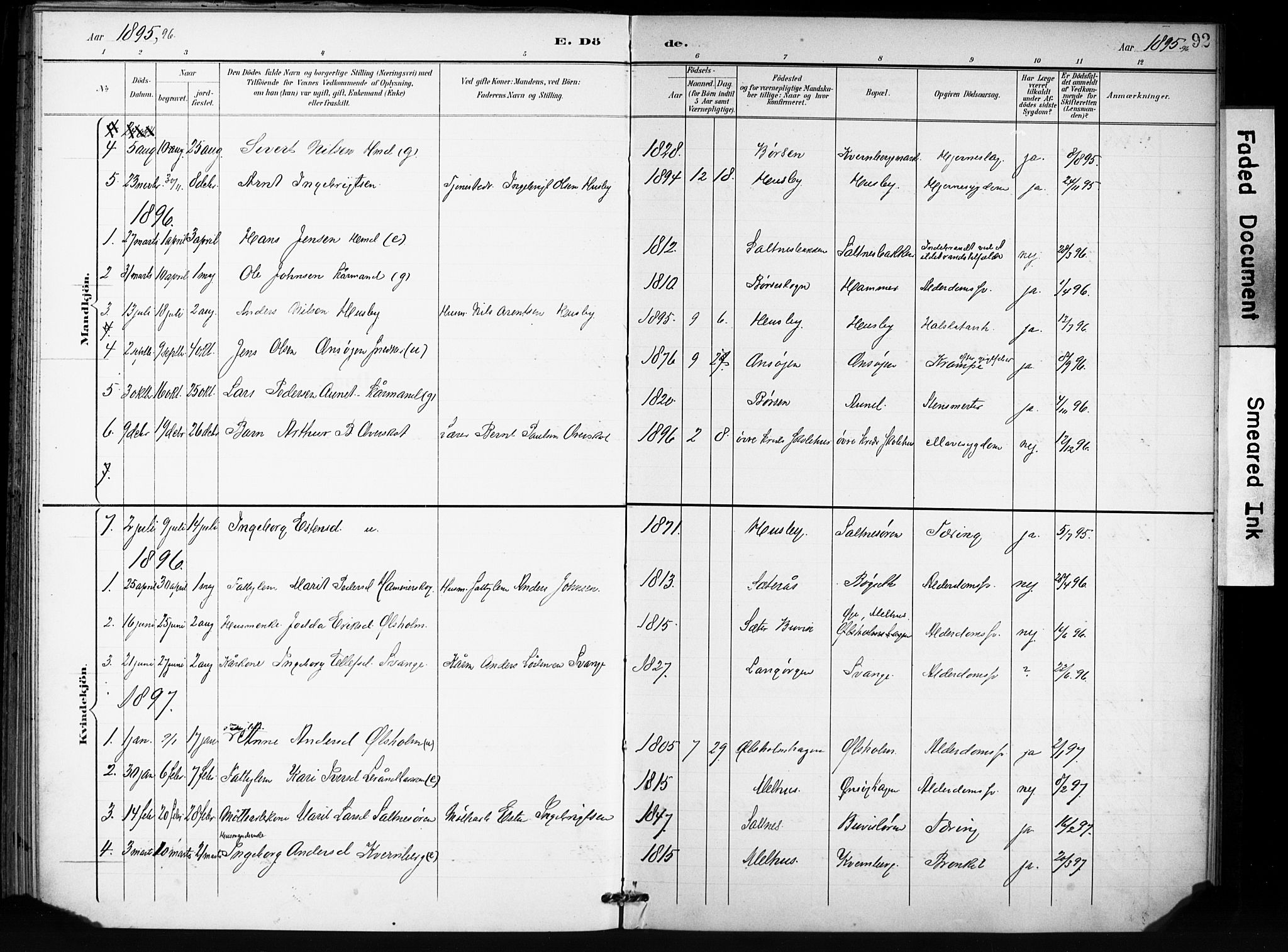 Ministerialprotokoller, klokkerbøker og fødselsregistre - Sør-Trøndelag, SAT/A-1456/666/L0787: Parish register (official) no. 666A05, 1895-1908, p. 92