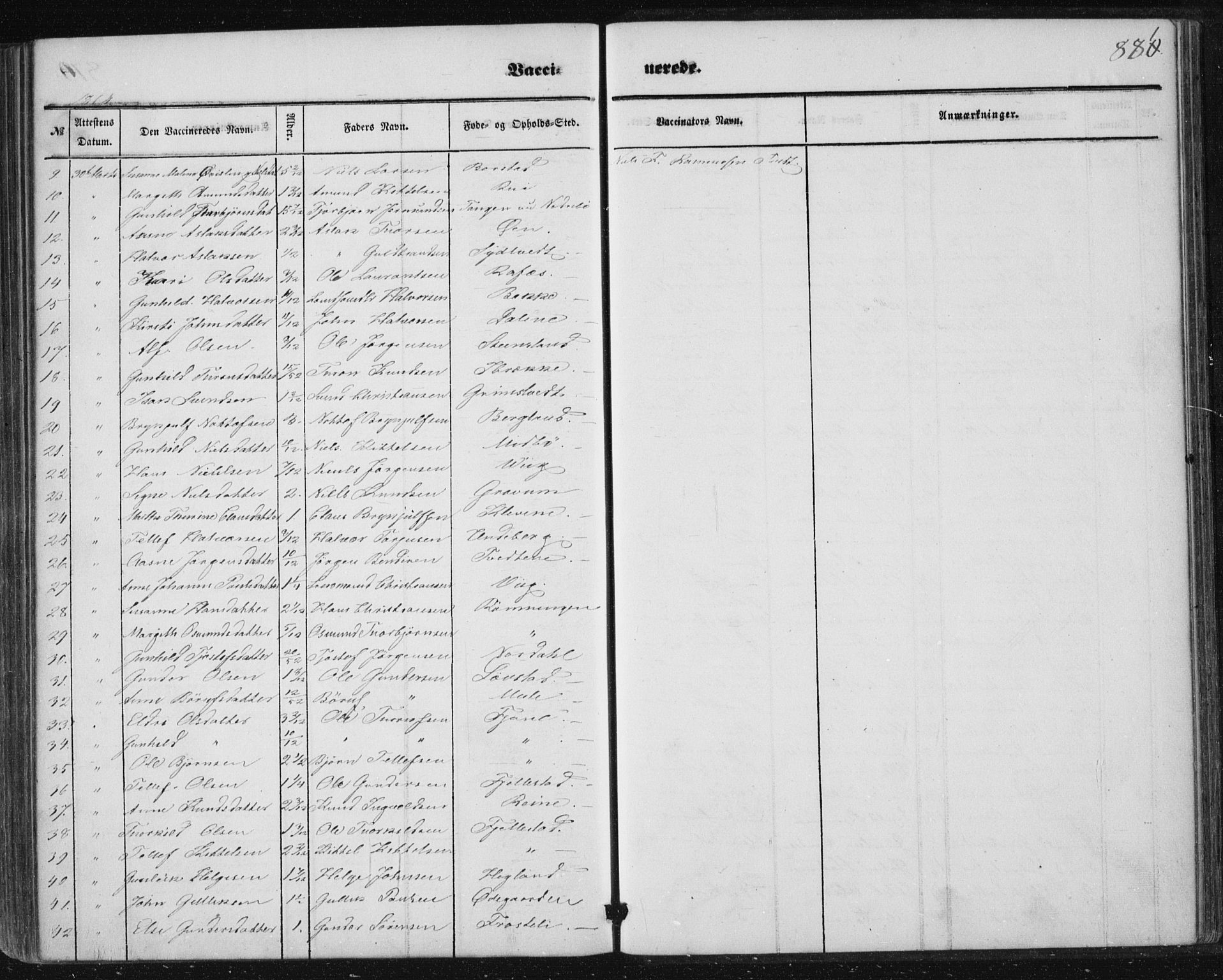 Nissedal kirkebøker, AV/SAKO-A-288/F/Fa/L0003: Parish register (official) no. I 3, 1846-1870, p. 880-881