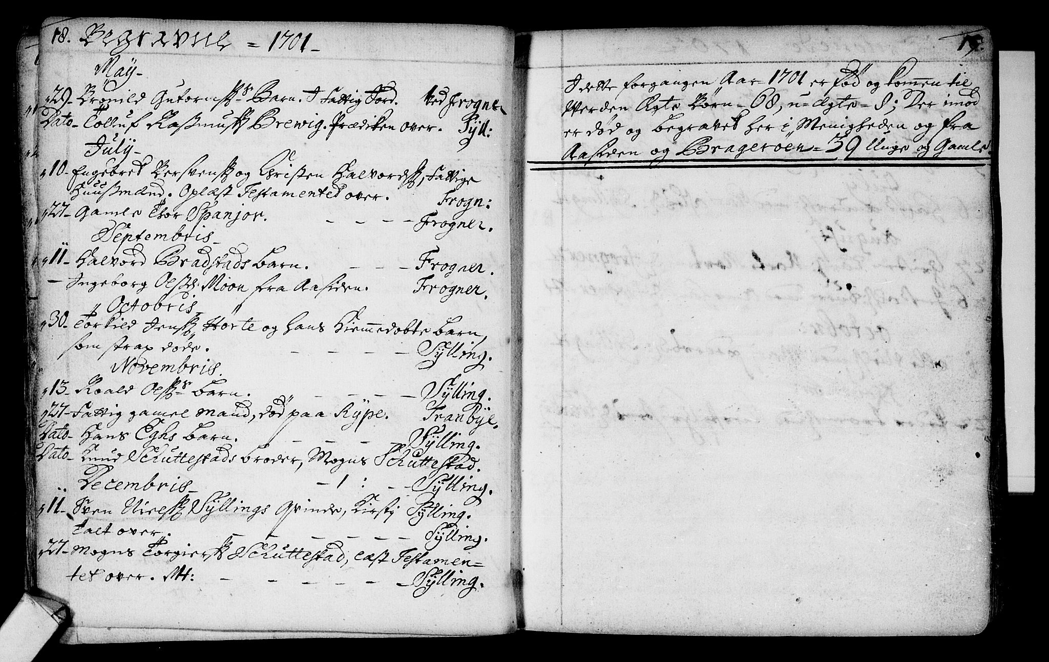 Lier kirkebøker, AV/SAKO-A-230/F/Fa/L0002: Parish register (official) no. I 2, 1701-1726, p. 18-19