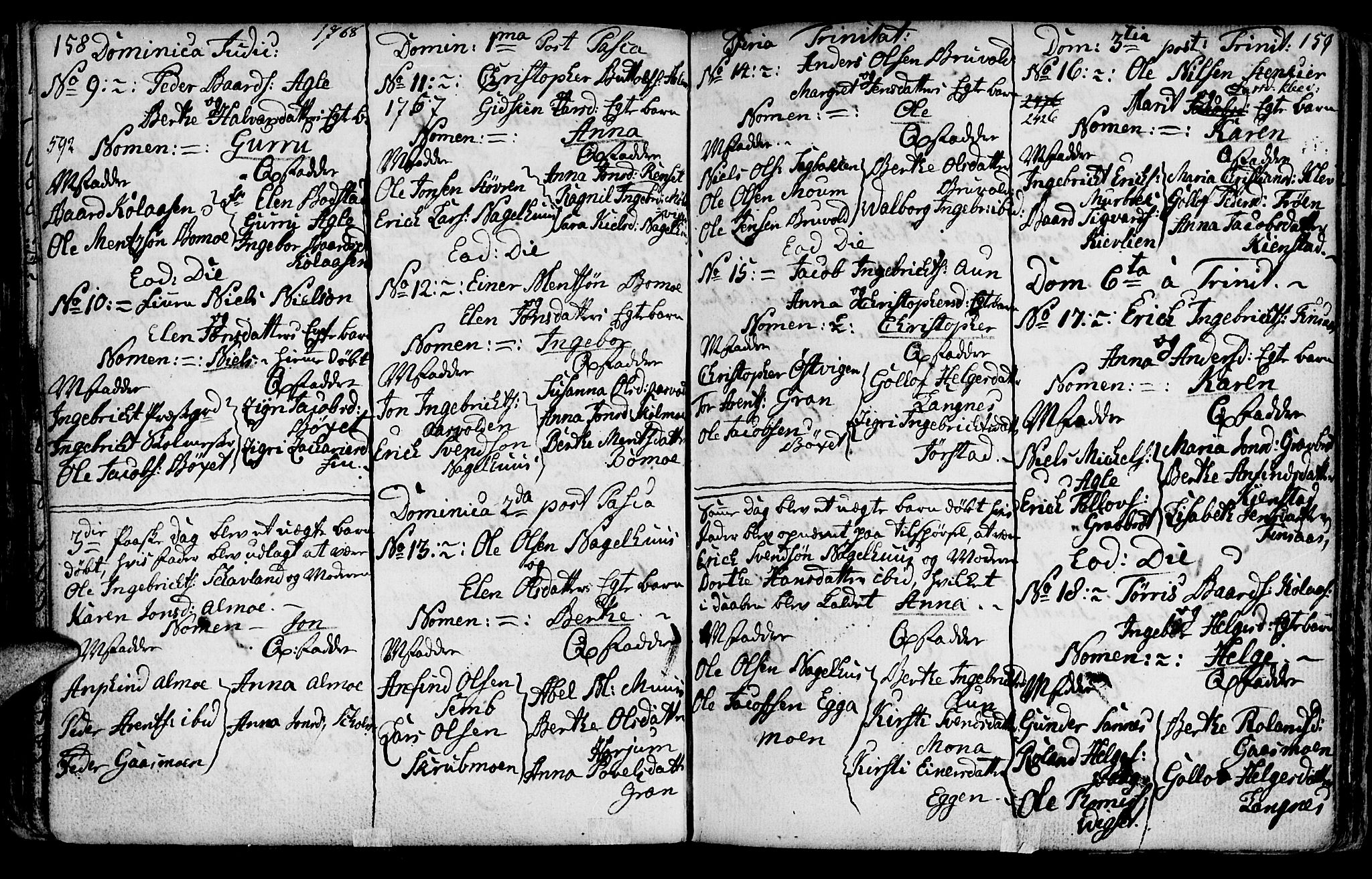 Ministerialprotokoller, klokkerbøker og fødselsregistre - Nord-Trøndelag, SAT/A-1458/749/L0467: Parish register (official) no. 749A01, 1733-1787, p. 158-159