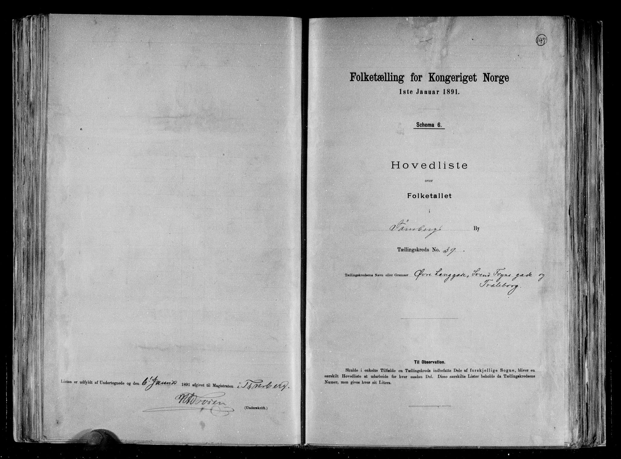 RA, 1891 census for 0705 Tønsberg, 1891, p. 81
