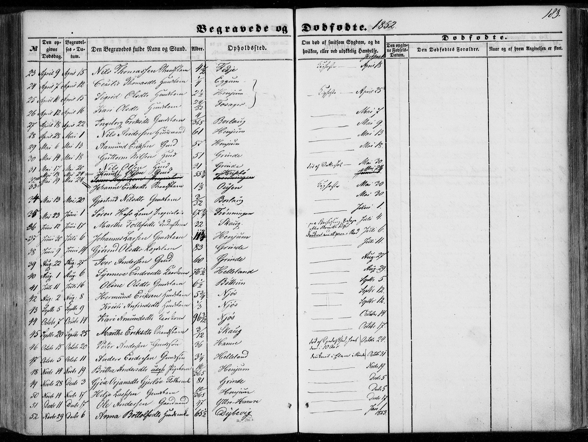 Leikanger sokneprestembete, SAB/A-81001: Parish register (official) no. A 8, 1852-1868, p. 183