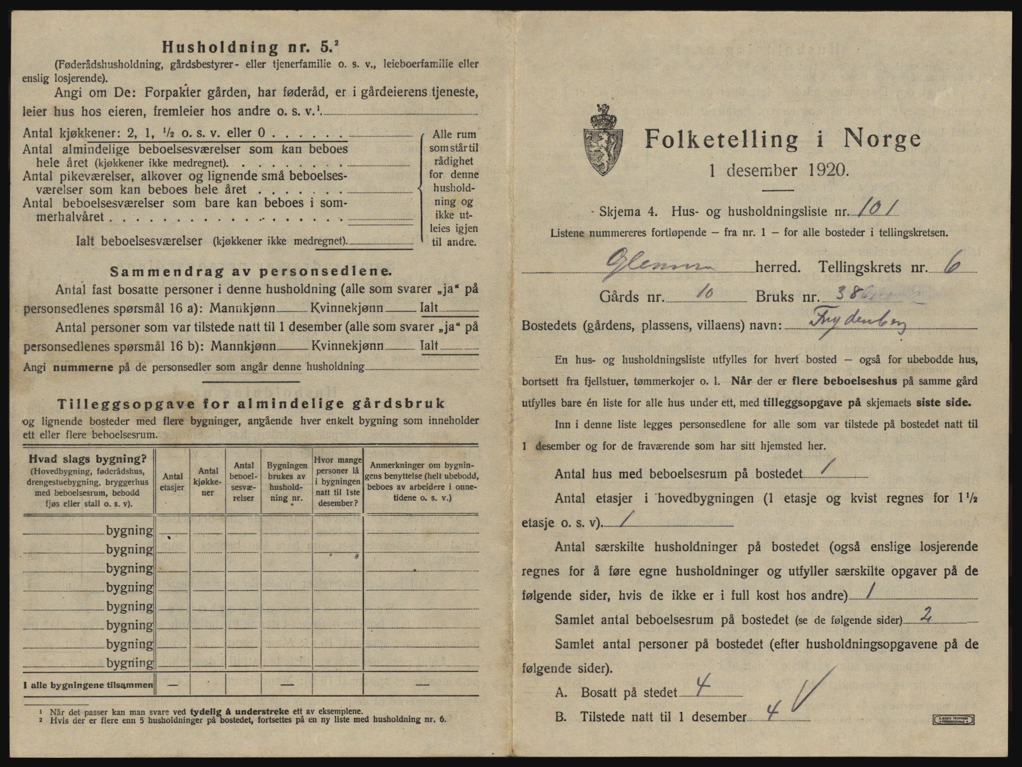 SAO, 1920 census for Glemmen, 1920, p. 2359