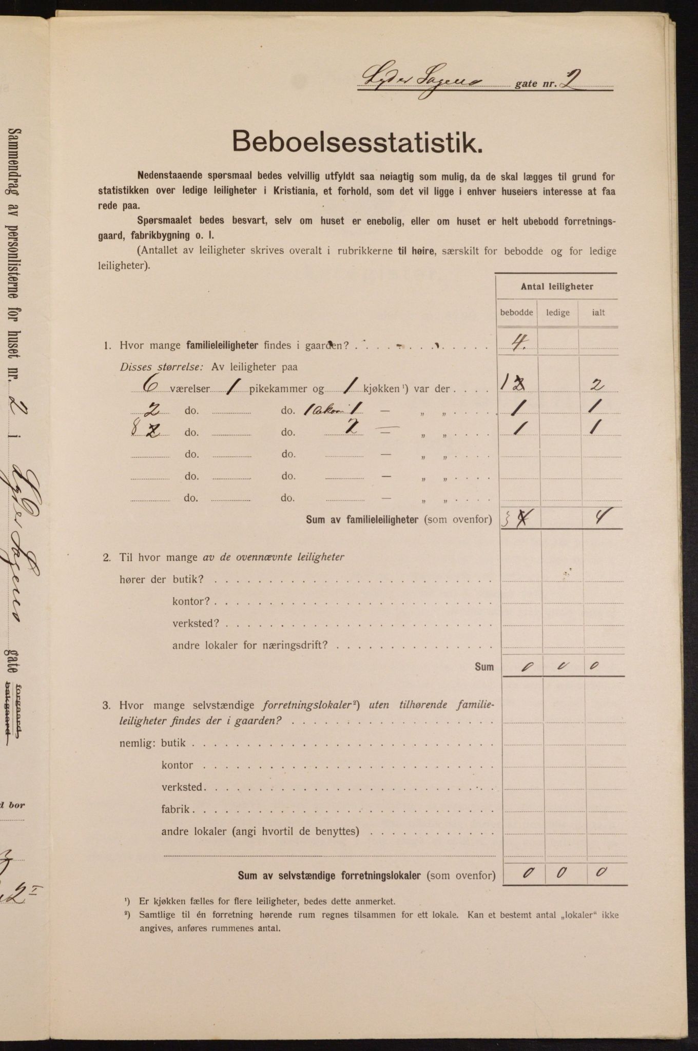 OBA, Municipal Census 1913 for Kristiania, 1913, p. 58228