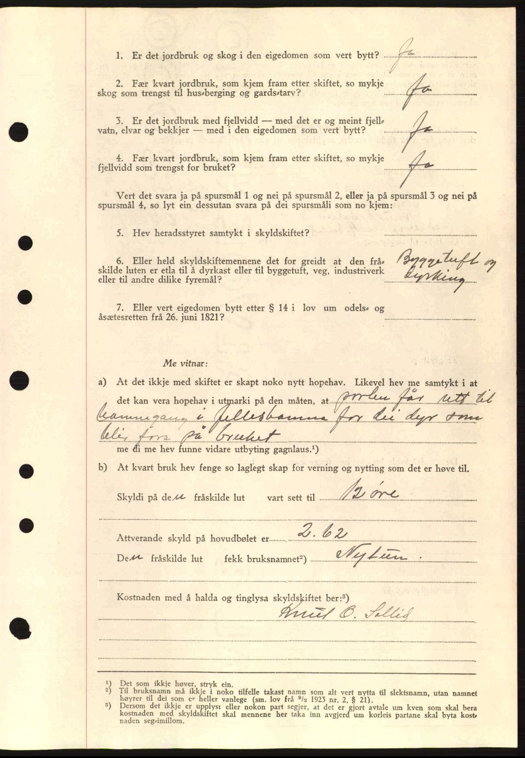 Nordre Sunnmøre sorenskriveri, AV/SAT-A-0006/1/2/2C/2Ca: Mortgage book no. A8, 1939-1940, Diary no: : 614/1940